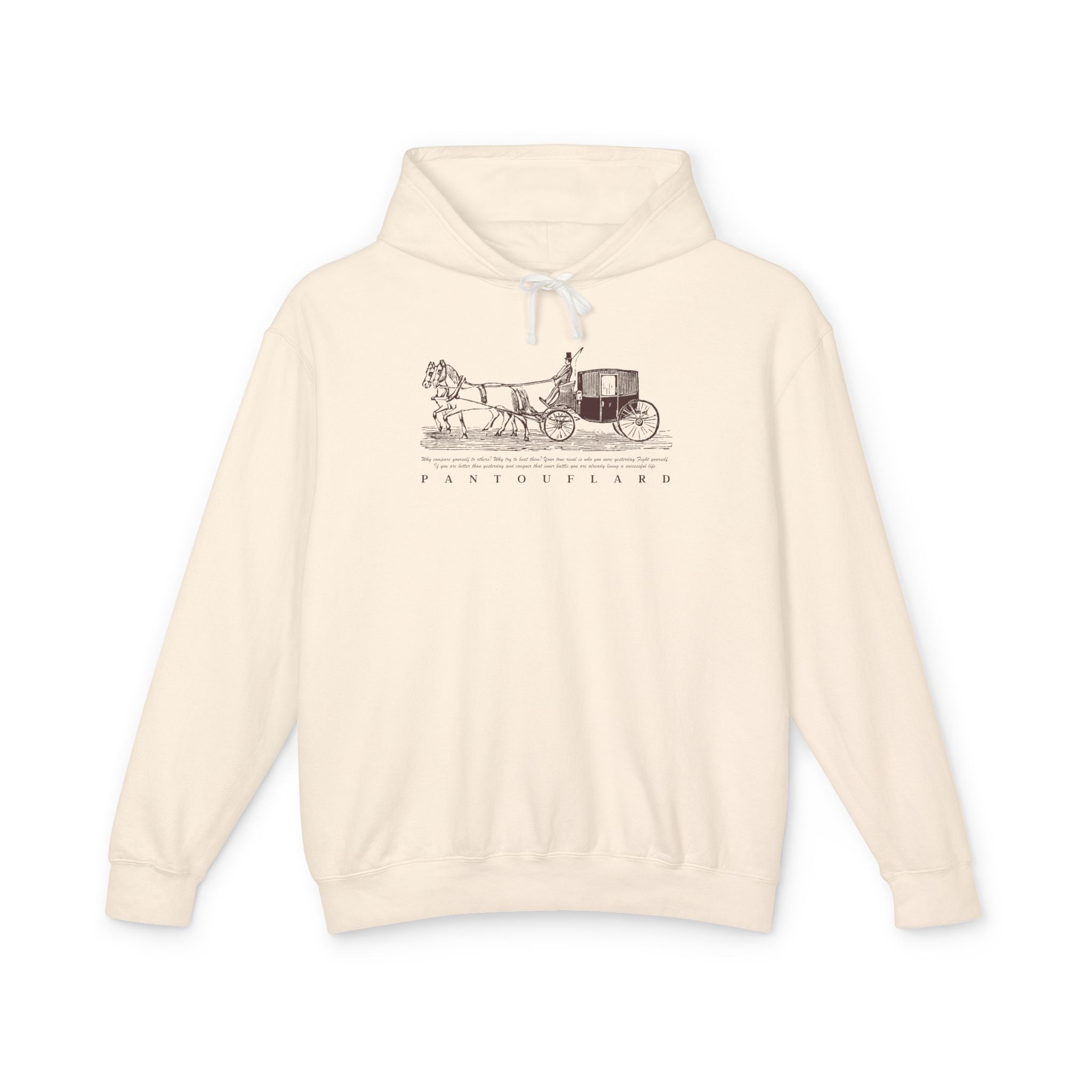 Old Money Equestrian Heritage Hoodie - The Timeless Carriage I (Lightweight 100% Cotton)