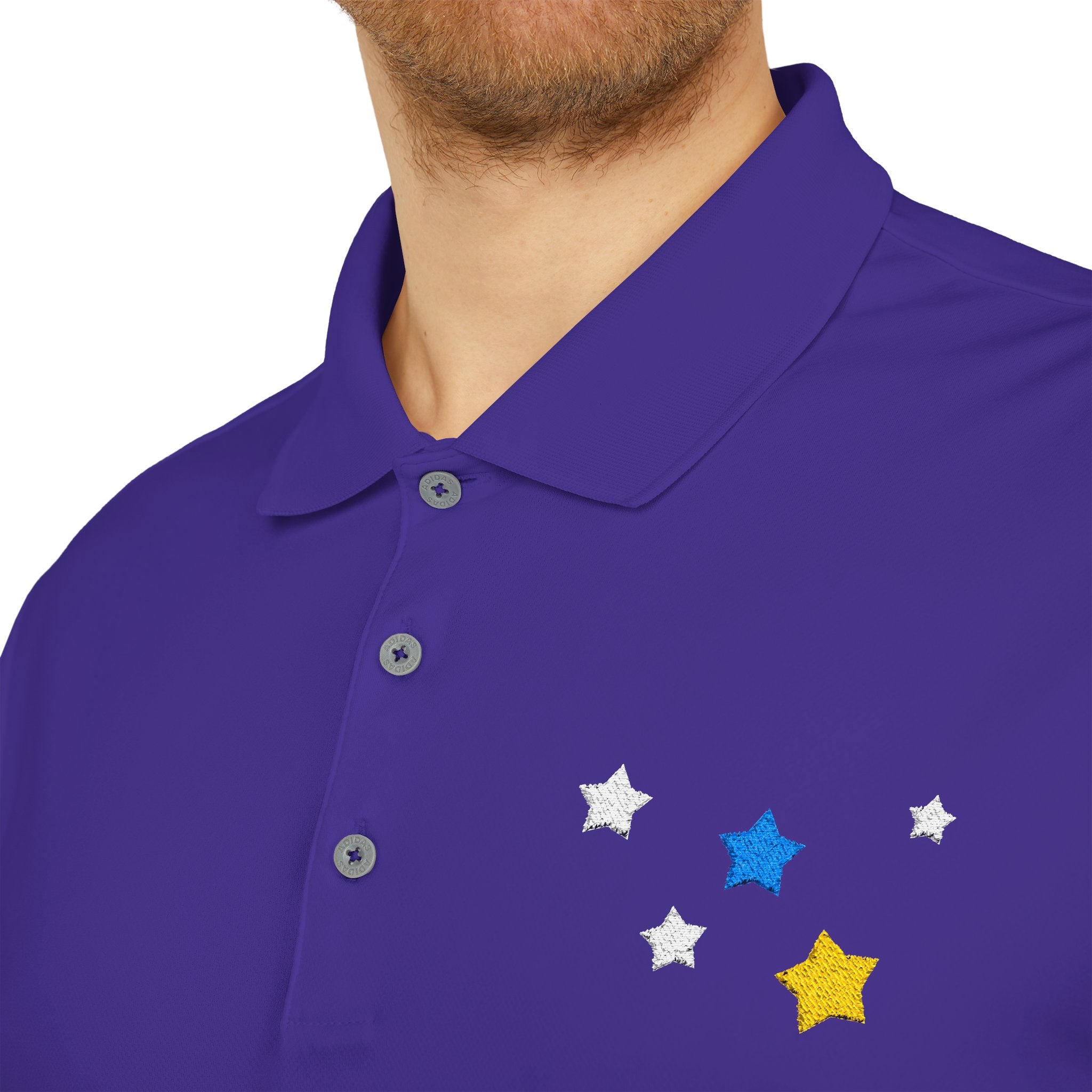 Adidas Unisex Cassiopeia Constellation Embroidered Polo - W-Shape Performance Shirt