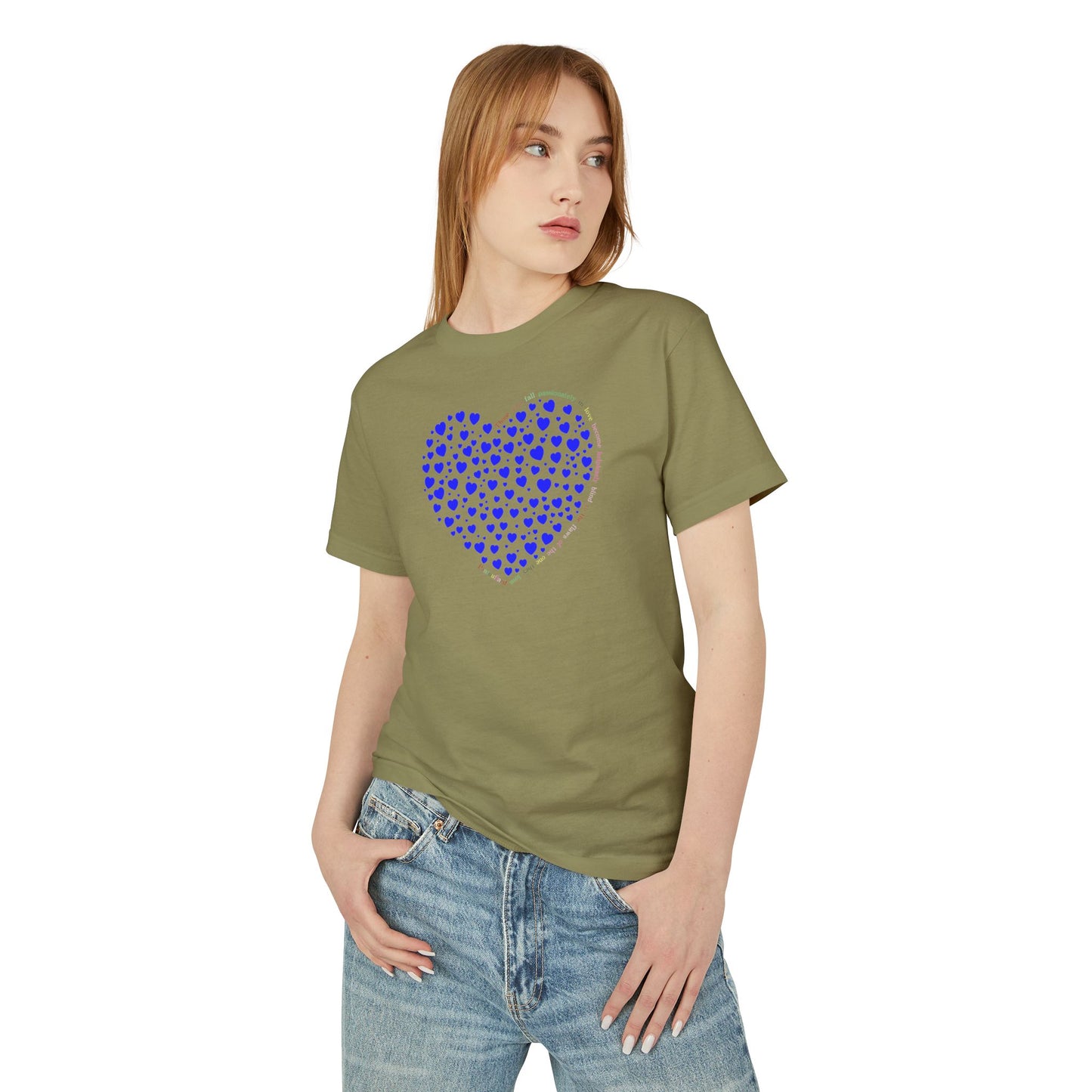 Blue Heart Unisex Heavyweight Cotton Shirt