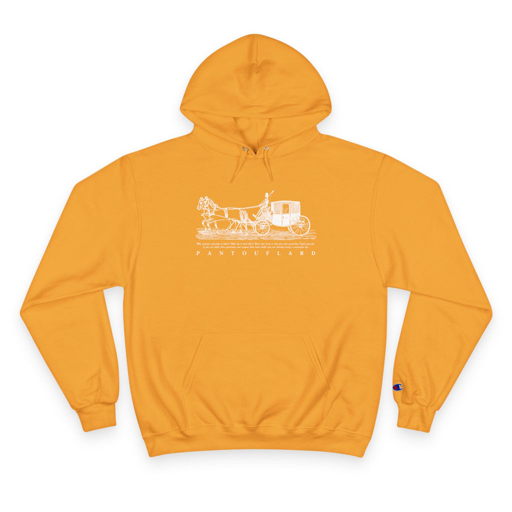 Old Money Equestrian Heritage Hoodie - The Timeless Carriage II (Champion Authentic Eco-Fleece)