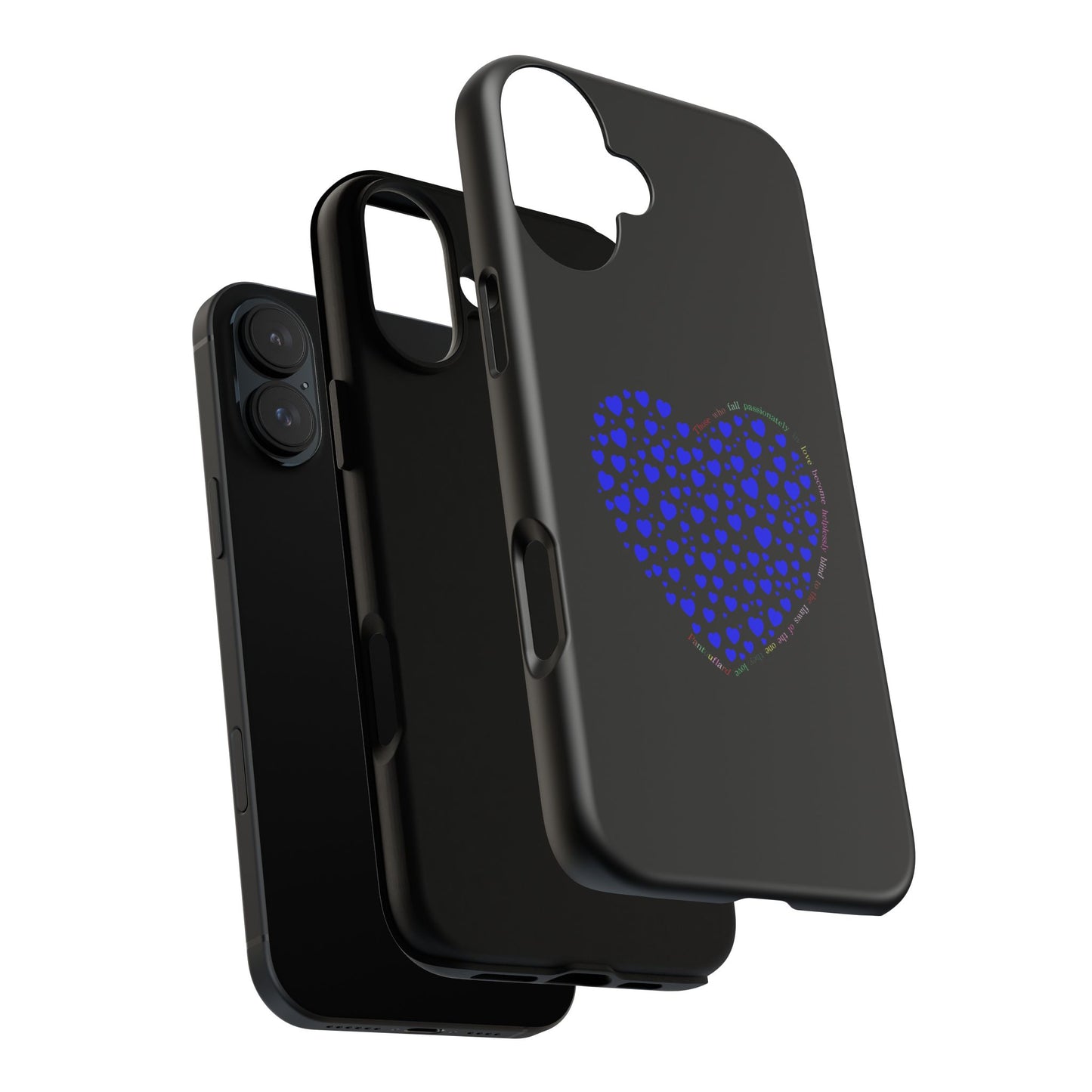 Fundas de corazón azul para teléfonos iPhone, Galaxy, Google Pixel (54 tipos)