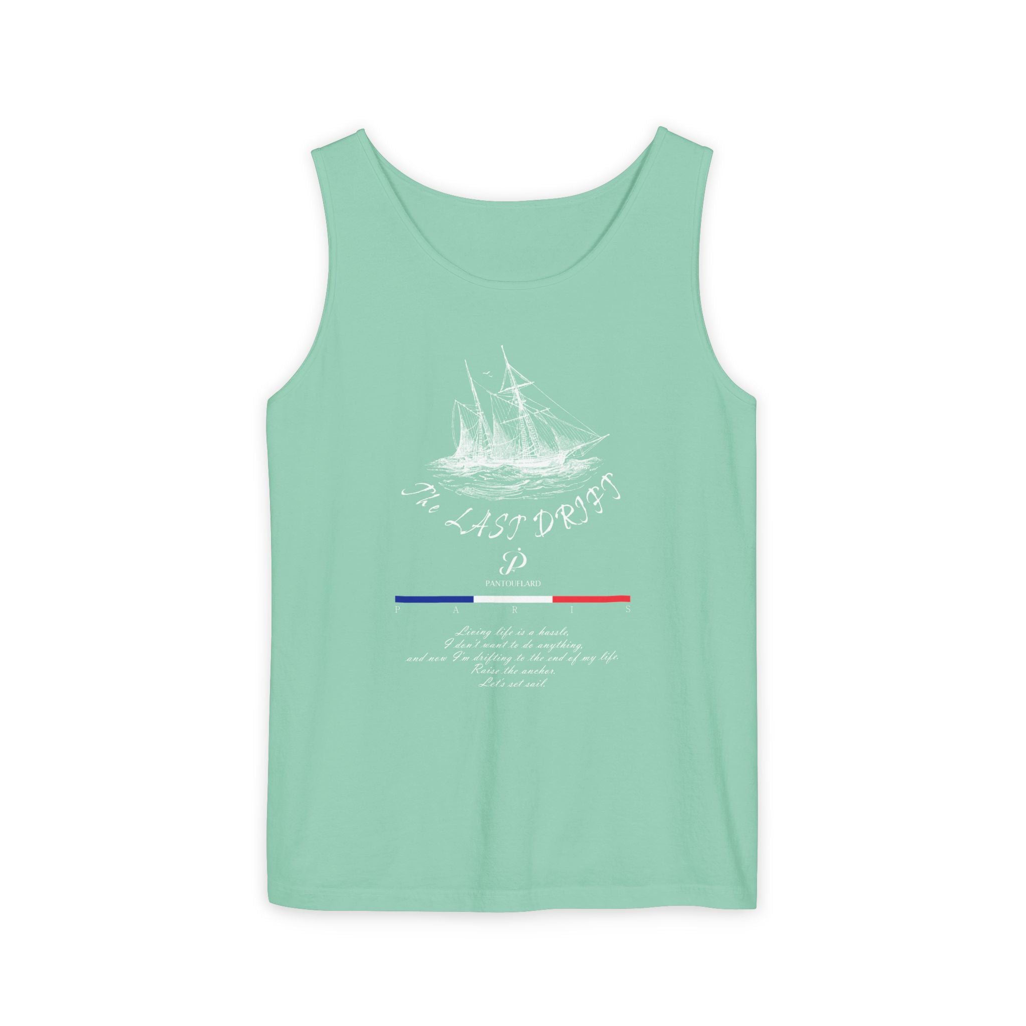 Unisex Black Last Drift Cotton Garment-Dyed Tank Top