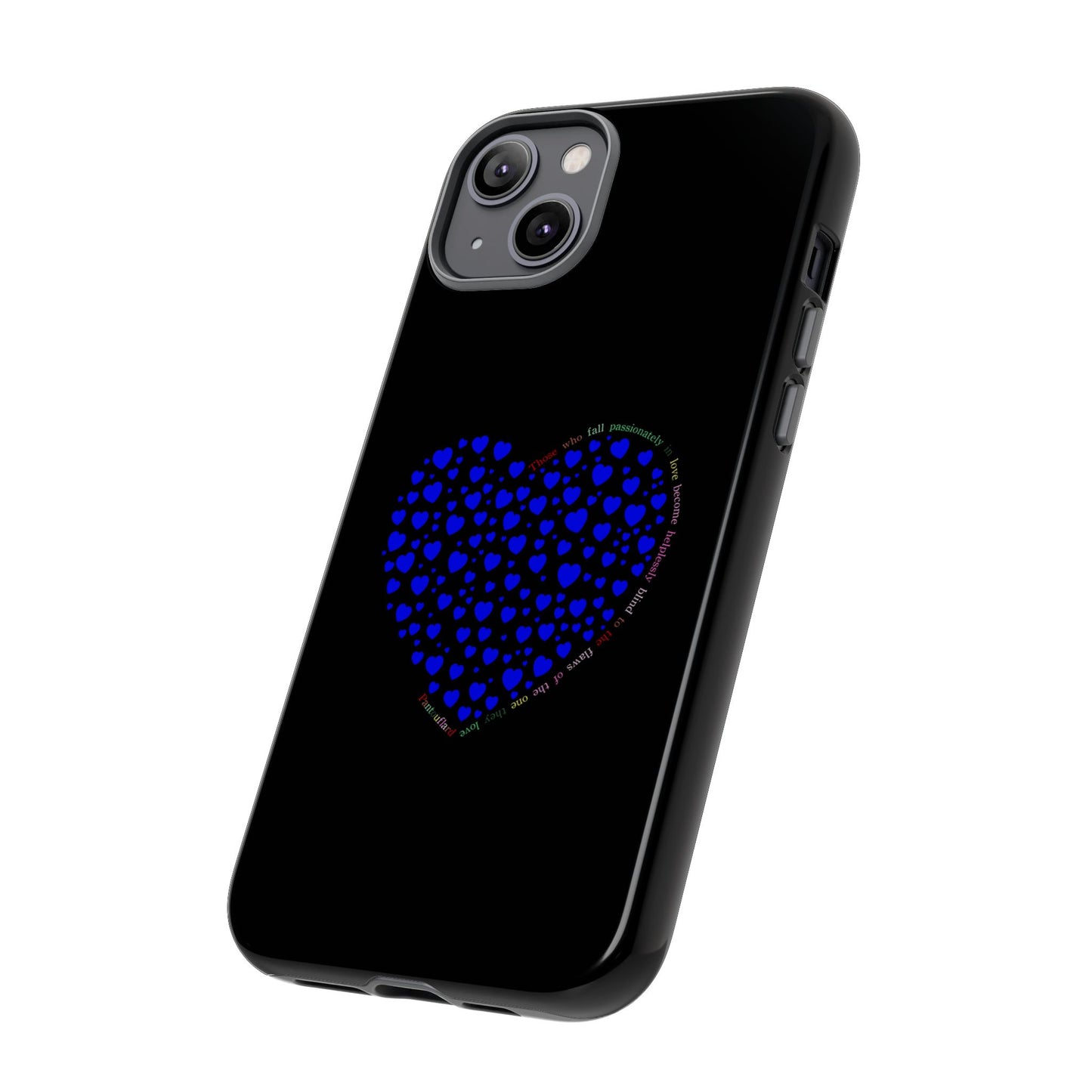 Fundas de corazón azul para teléfonos iPhone, Galaxy, Google Pixel (54 tipos)