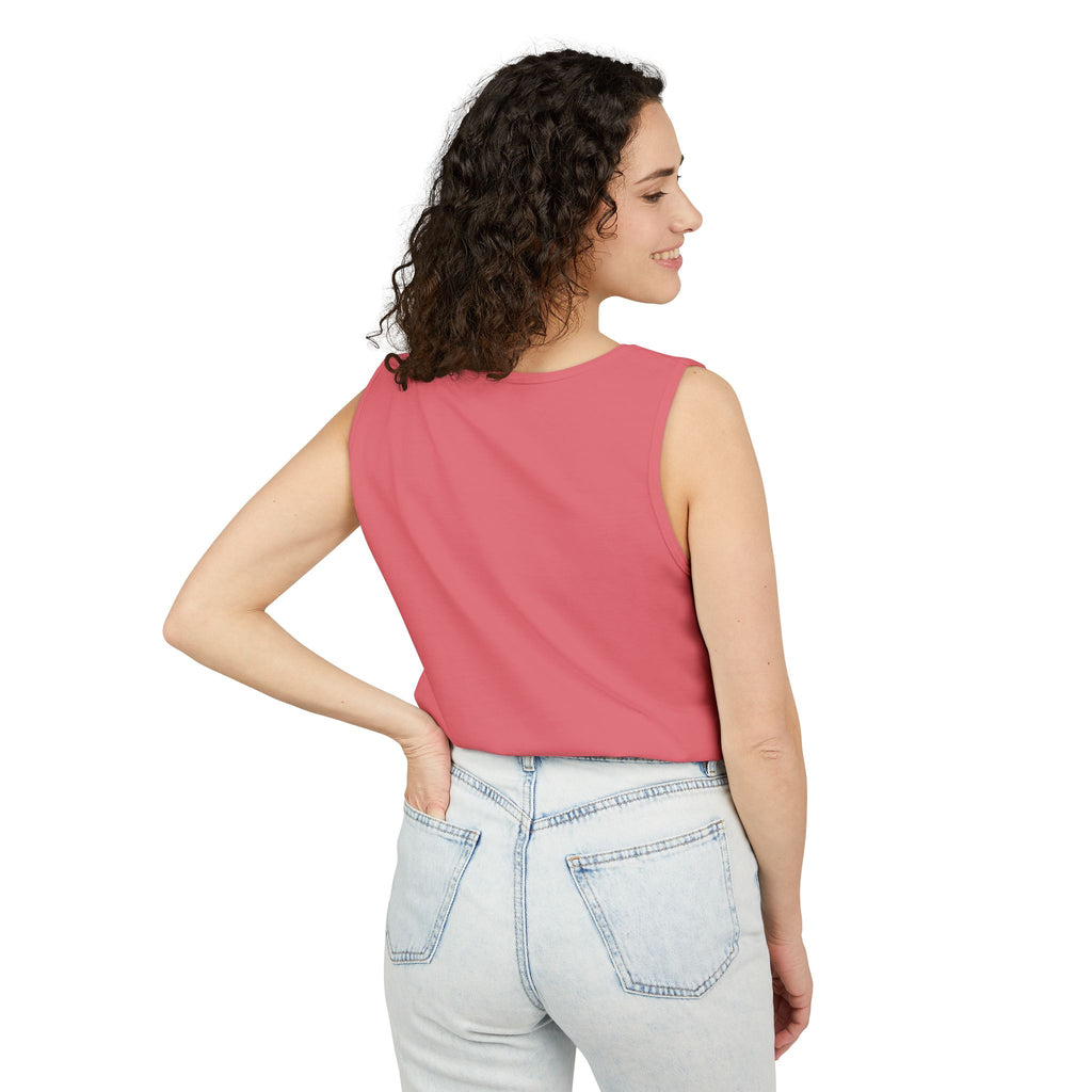 Unisex Brick Red Pantouflard Carriage Cotton Garment-Dyed Tank Top