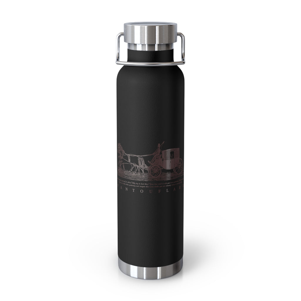 Orange Vintage Carriage Quote 22oz Copper Vacuum Insulated Bottle