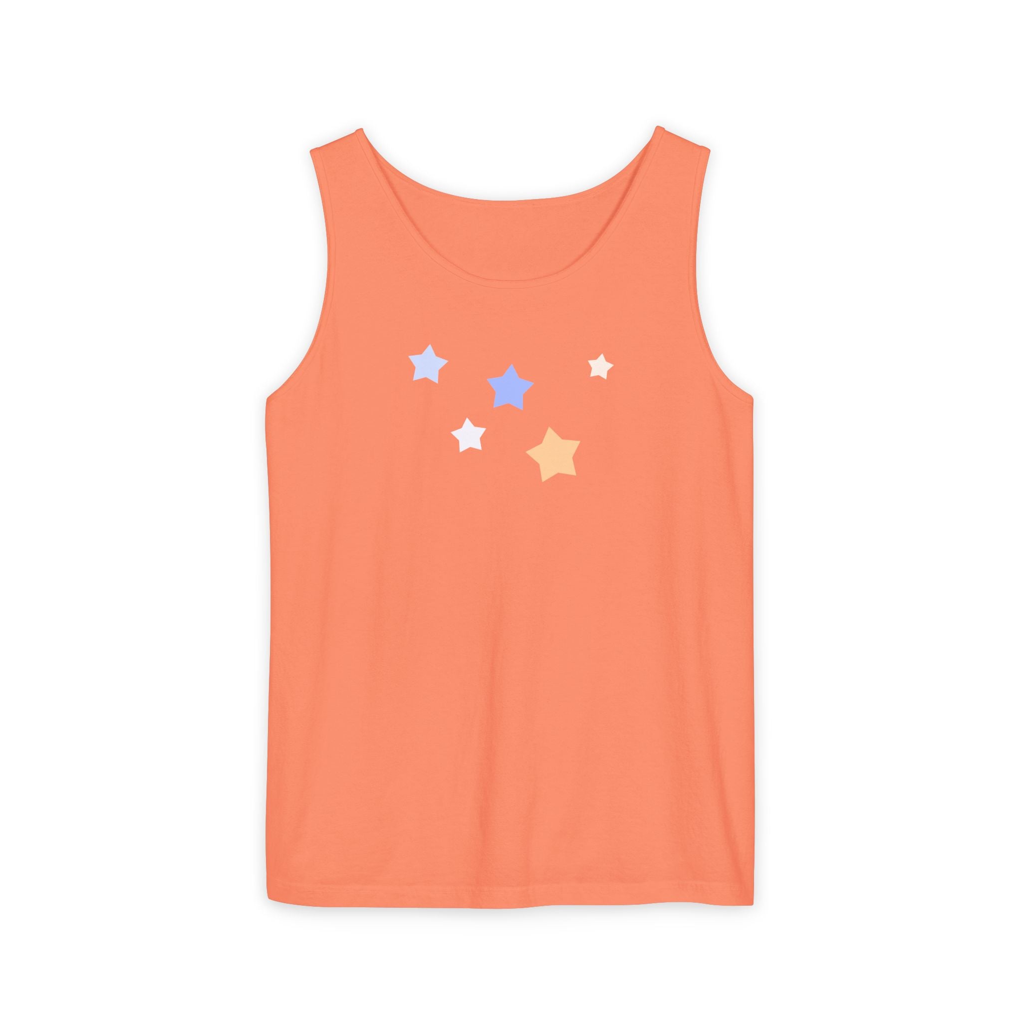 Men's & Women's Cassiopeia Constellation Graphic Garment-Dyed Tank Top - W-Shape Sleeveless Shirt