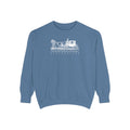 Unisex Navy Vintage Carriage Graphic Cotton Blend Sweatshirt
