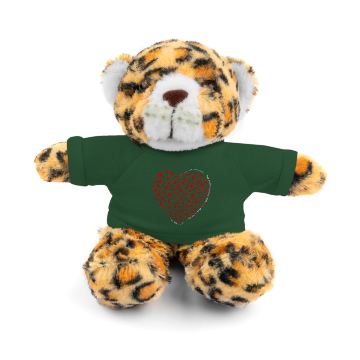 Personalized Stuffed Animal with Red Heart T-Shirt