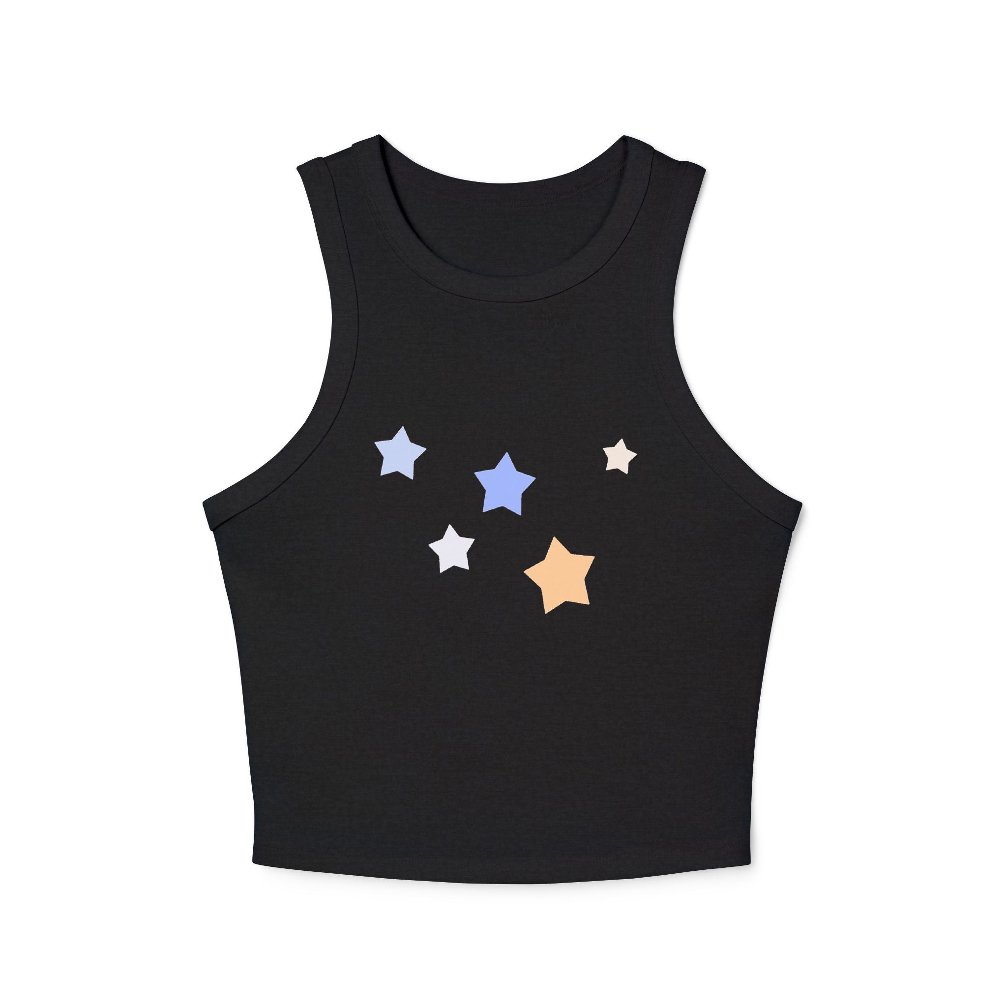 Women's Cassiopeia Constellation Graphic Micro Rib Tank Top - W-Shape Racerback Workout Tank