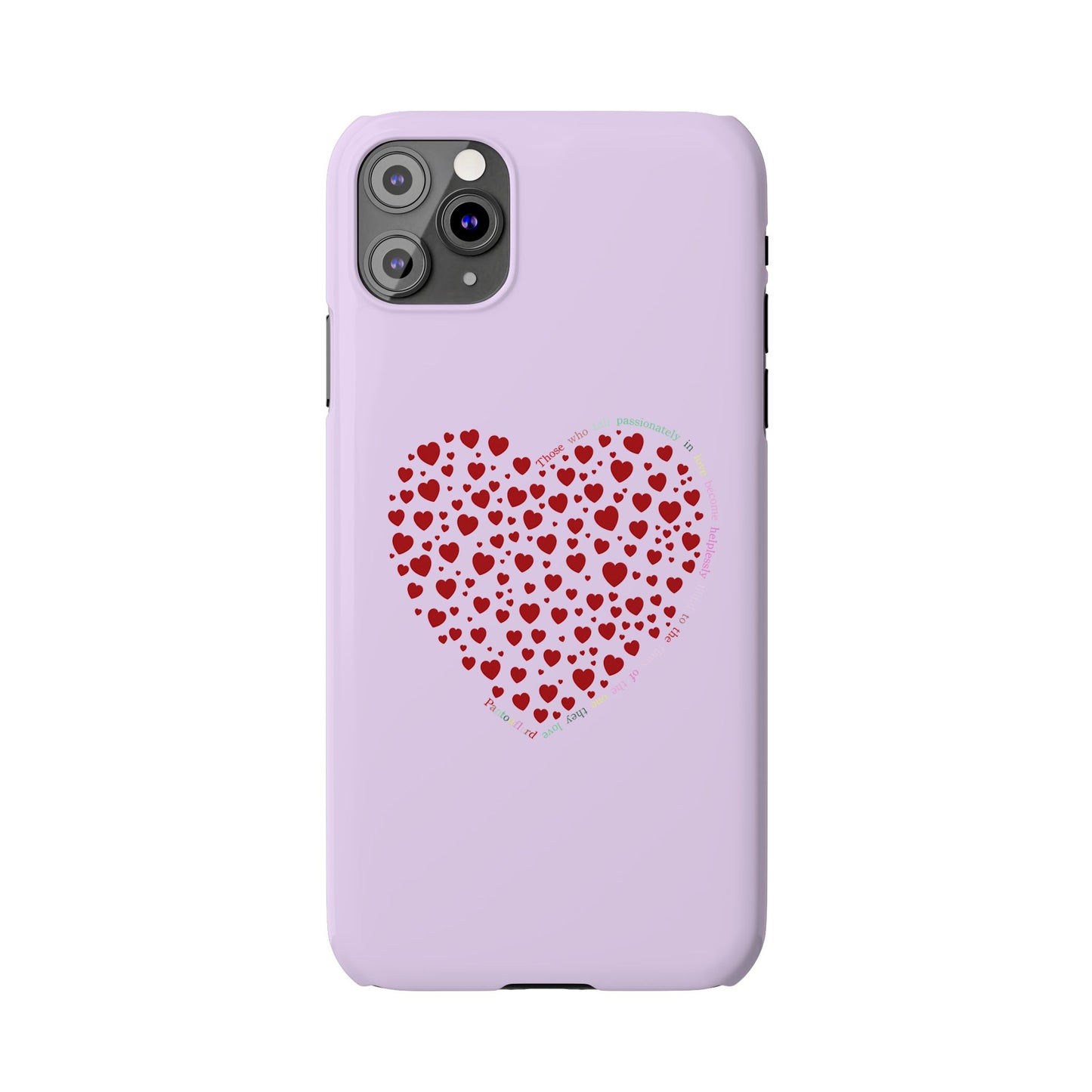 Funda delgada Red Heart para iPhone