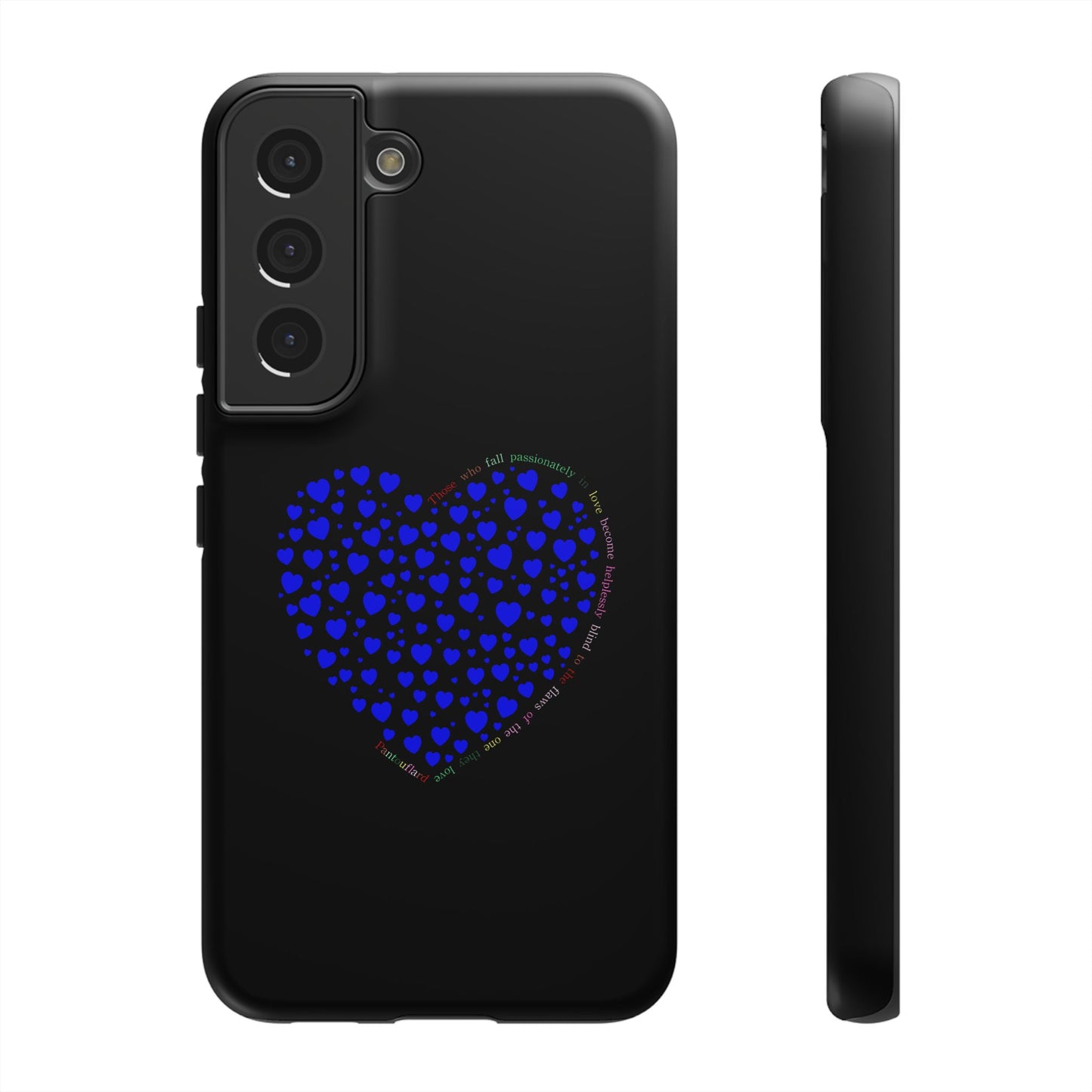 Fundas de corazón azul para teléfonos iPhone, Galaxy, Google Pixel (54 tipos)
