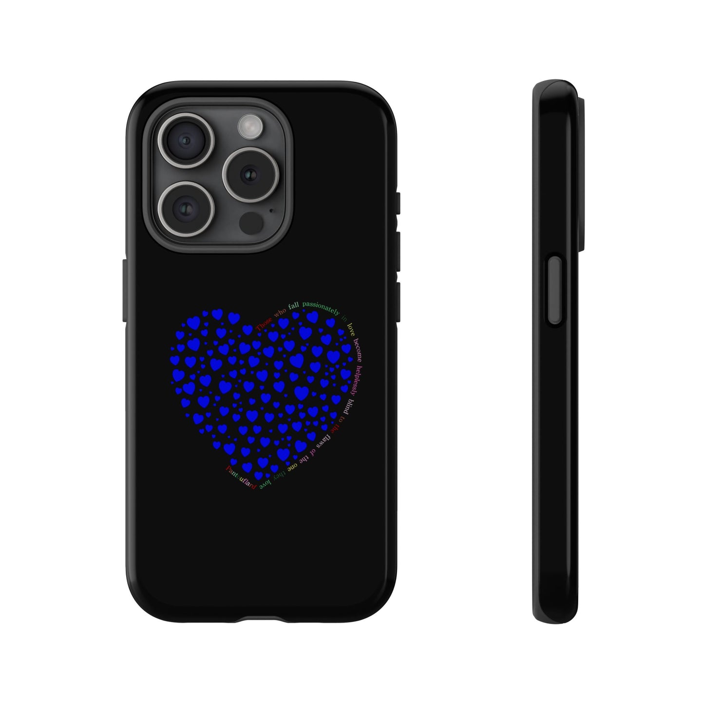 Fundas de corazón azul para teléfonos iPhone, Galaxy, Google Pixel (54 tipos)
