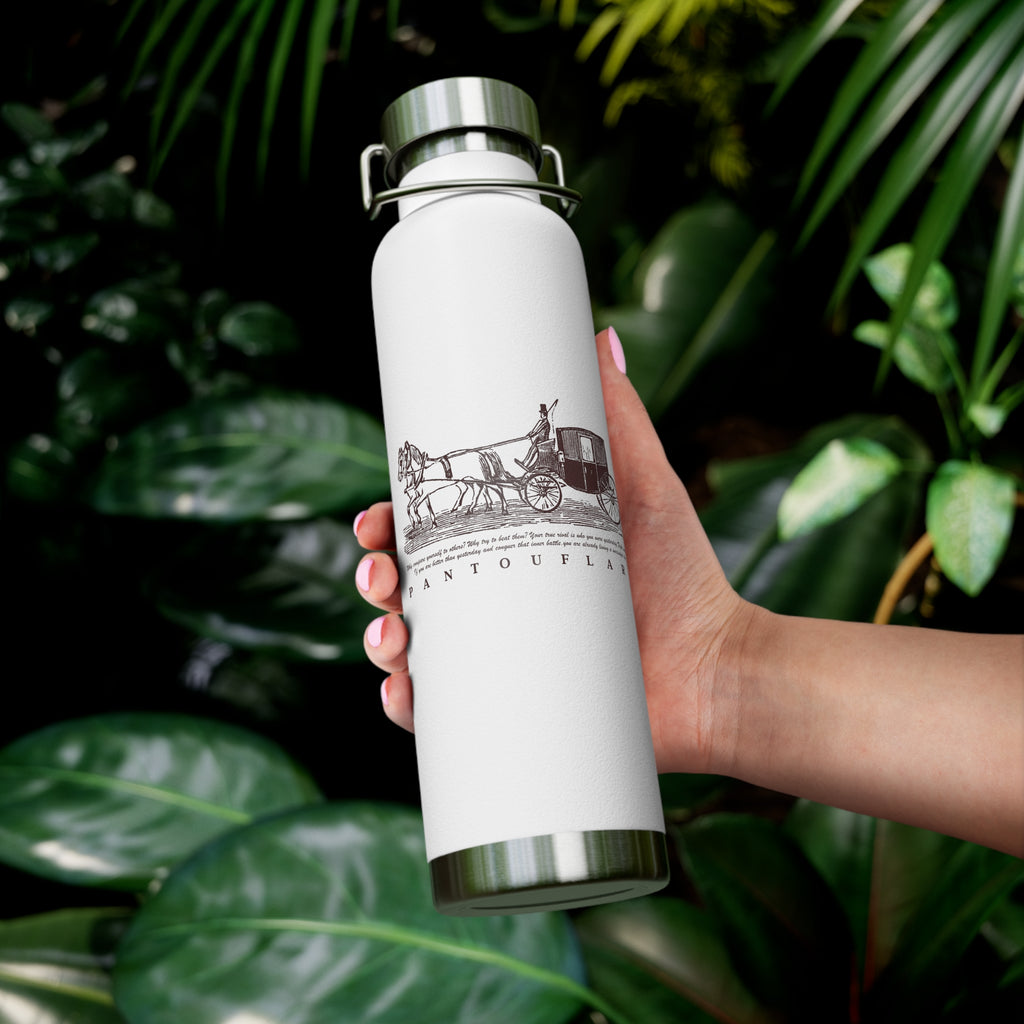Orange Vintage Carriage Quote 22oz Copper Vacuum Insulated Bottle