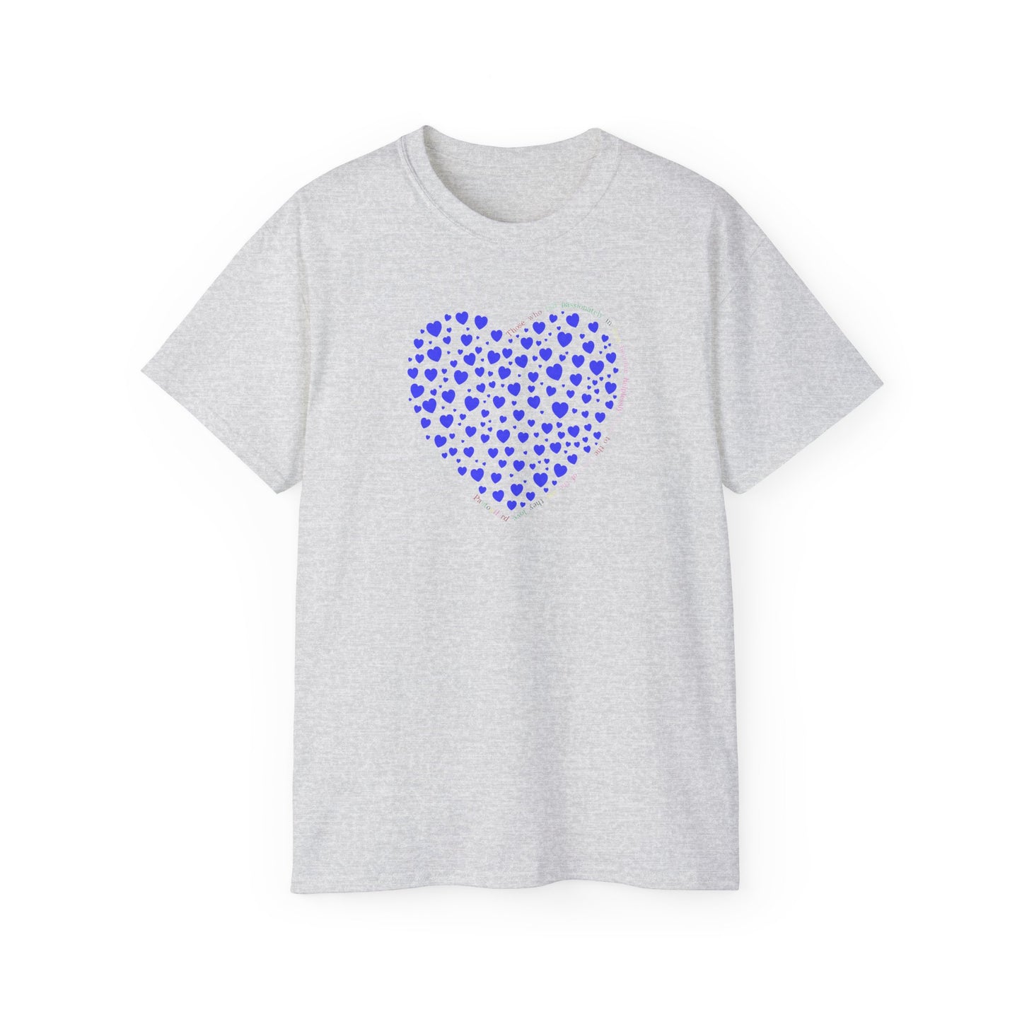 Blue Heart Unisex short sleeved T-shirt