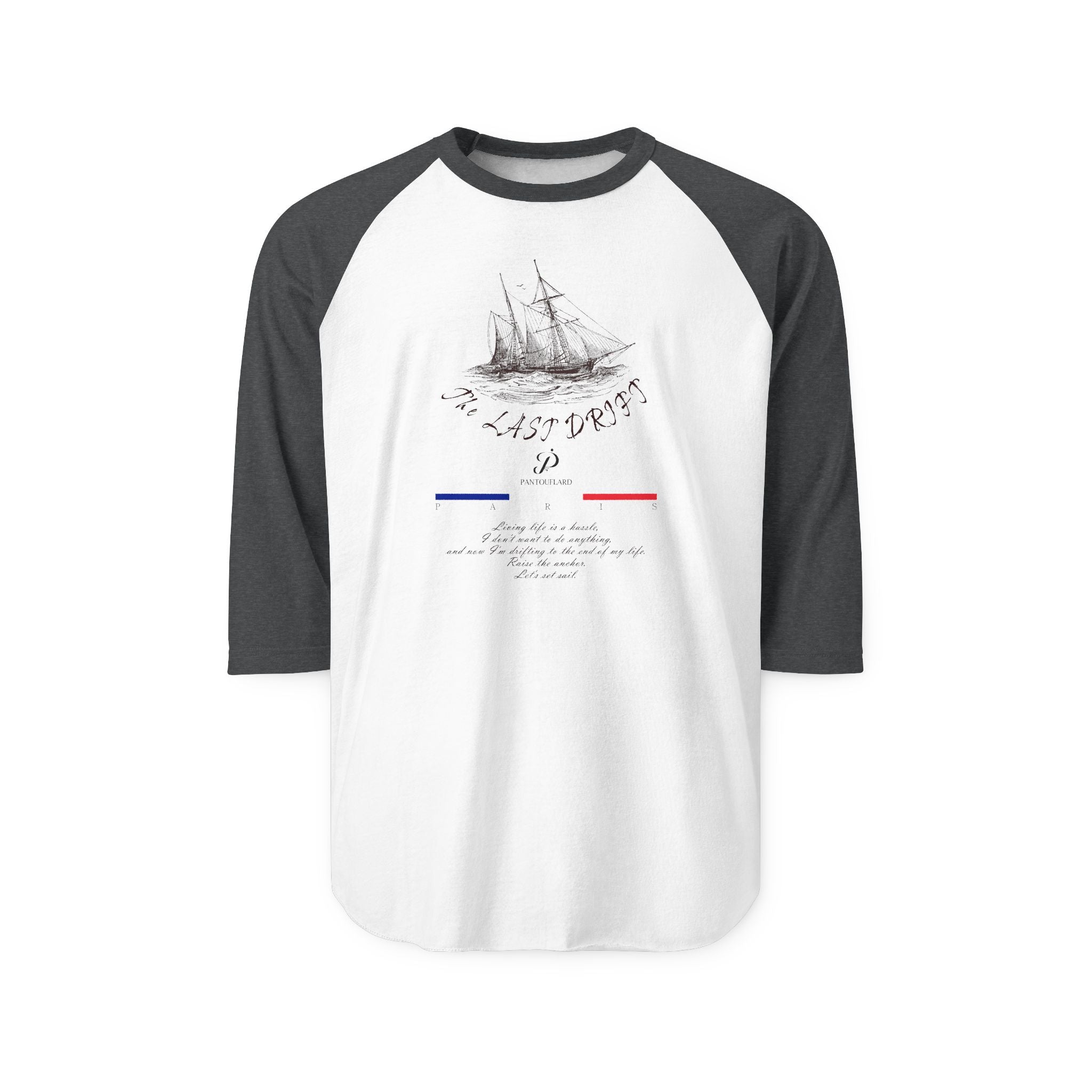Unisex White Last Drift Cotton Raglan Shirt