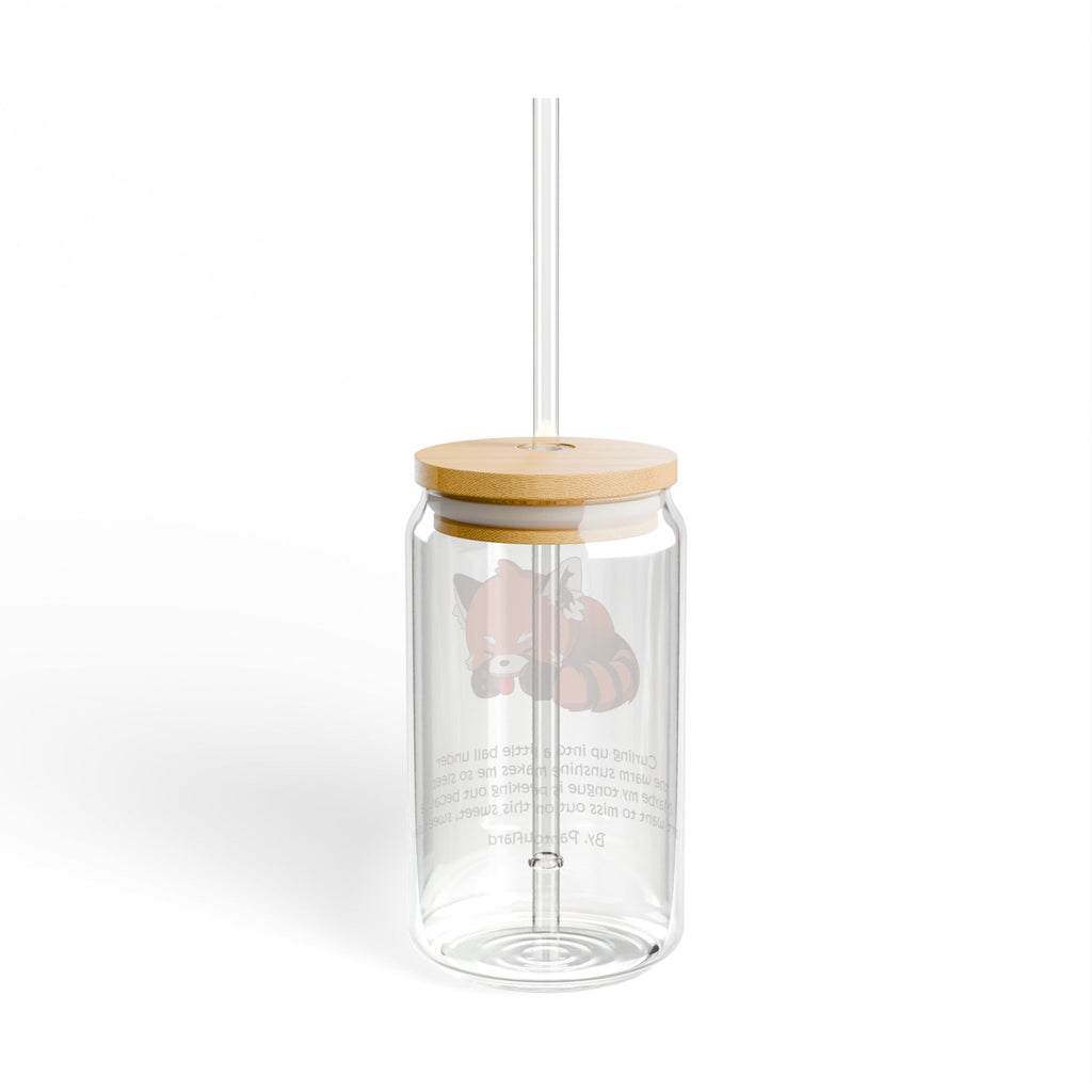 Clear Pantouflard Cozy Sleeping Red Panda Tempered Glass Sipper