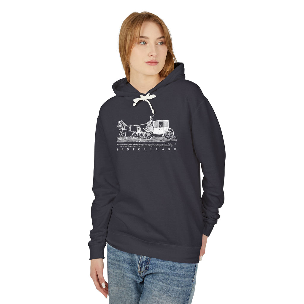Old Money Equestrian Heritage Hoodie - The Timeless Carriage II (Lightweight 100% Cotton)
