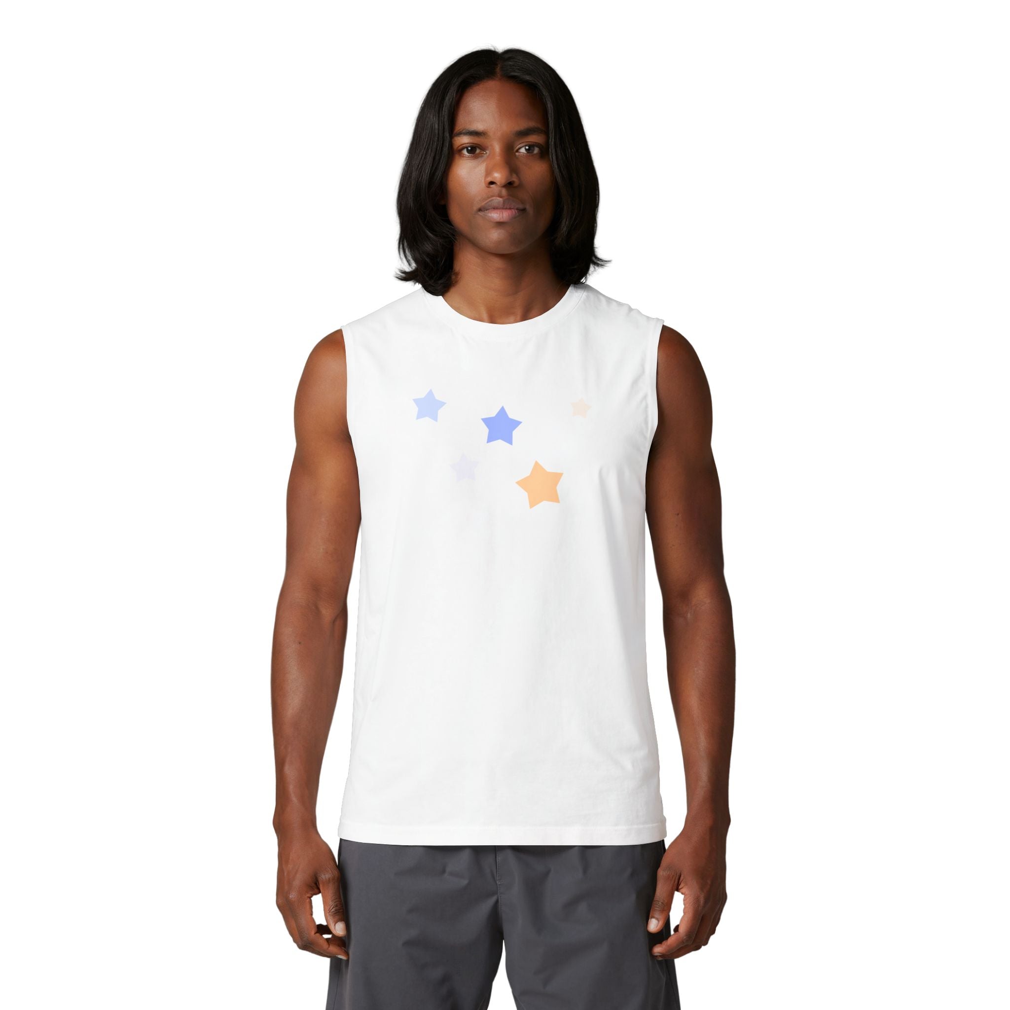 Men's & Women's Cassiopeia Constellation Graphic Jersey Muscle Tank - W-Shape Sleeveless Shirt