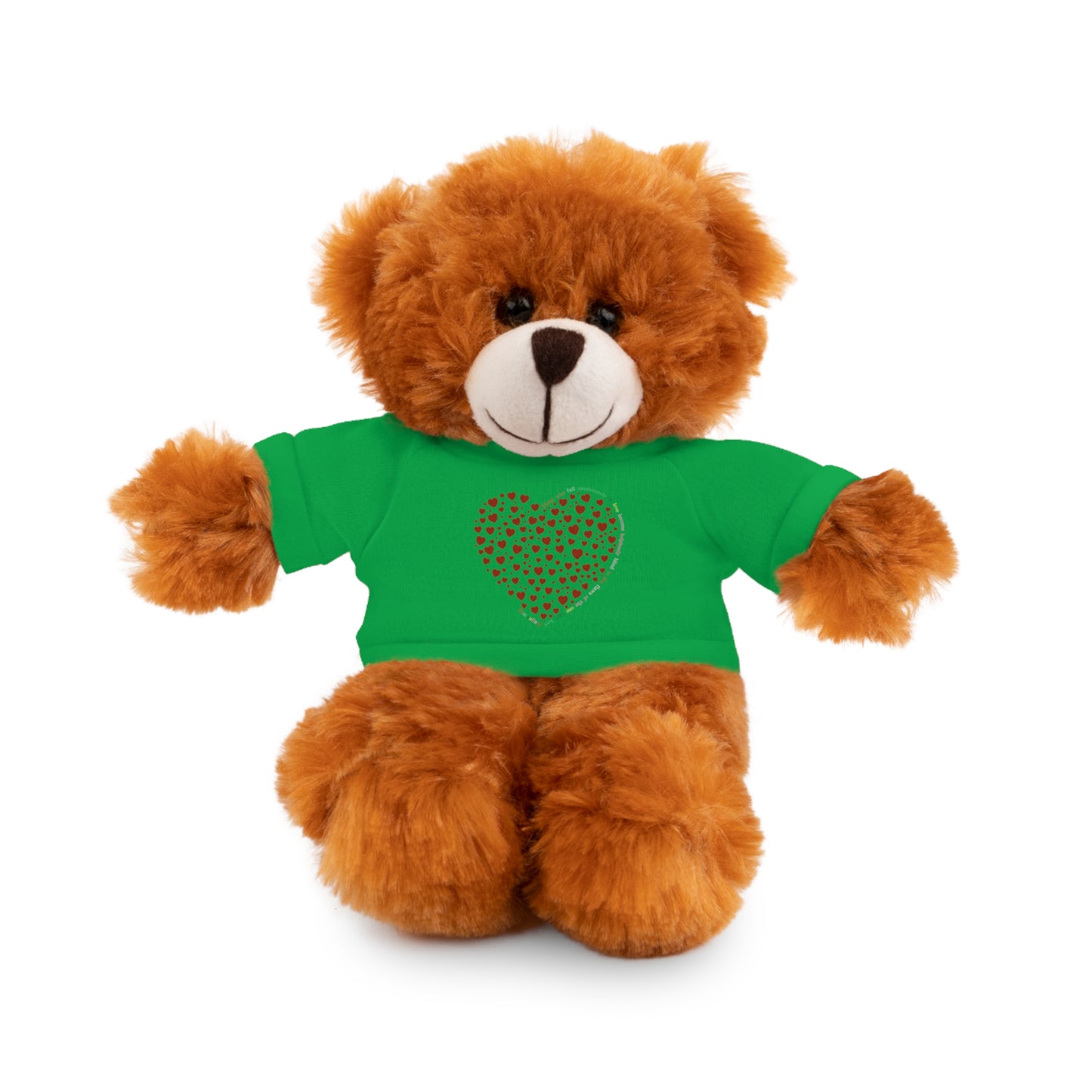 Personalized Stuffed Animal with Red Heart T-Shirt