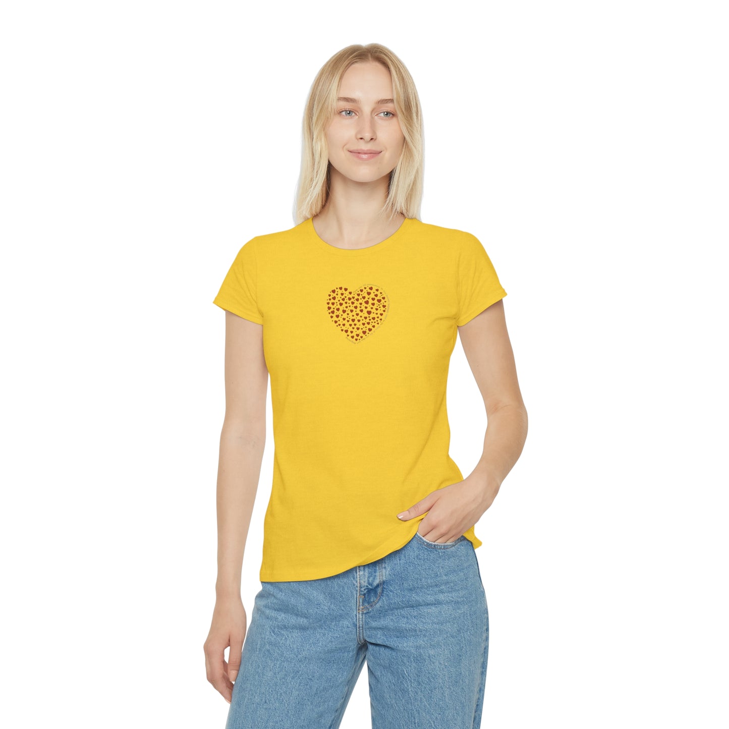 Slim fit Women's T-Shirt (Red Heart)