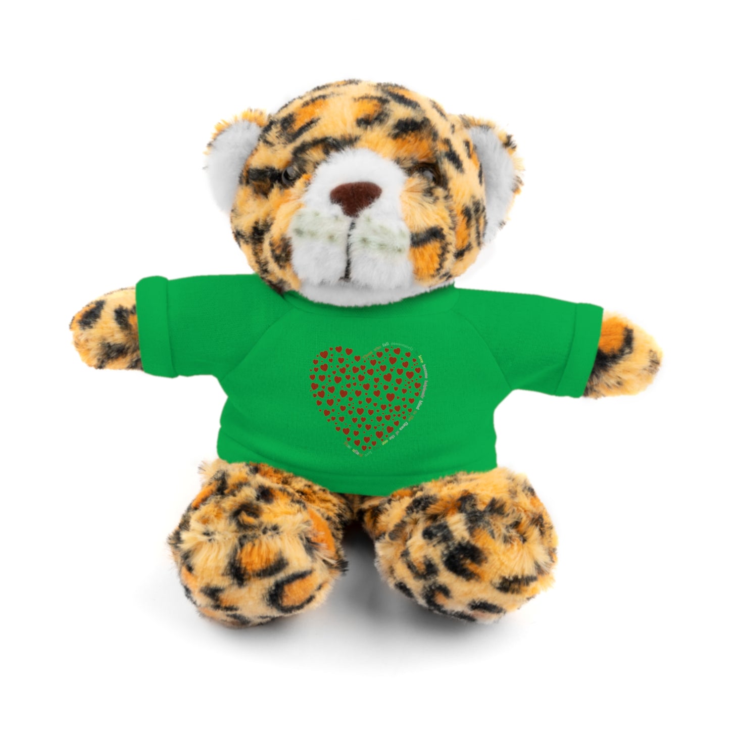 Personalized Stuffed Animal with Red Heart T-Shirt