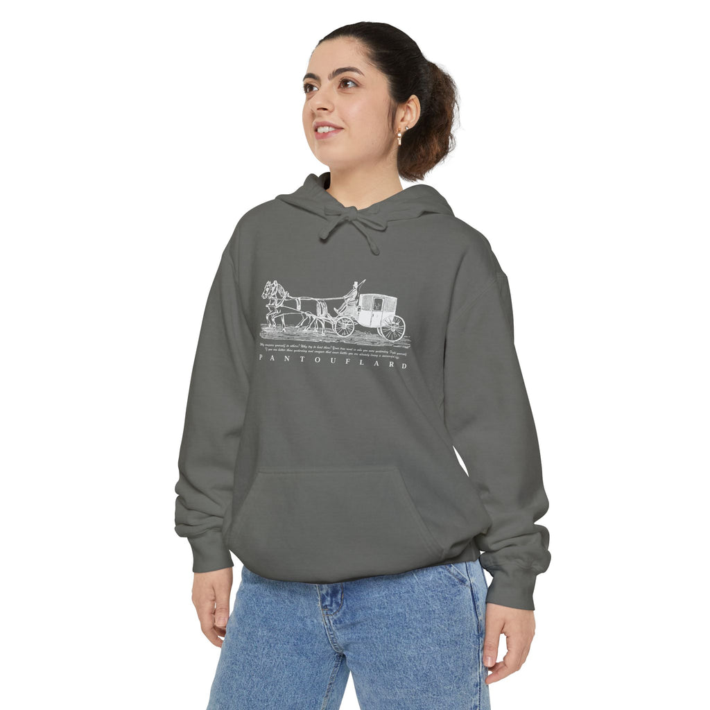 Old Money Equestrian Heritage Hoodie - The Heritage Carriage II (Premium Garment-Dyed Heavyweight Fleece)