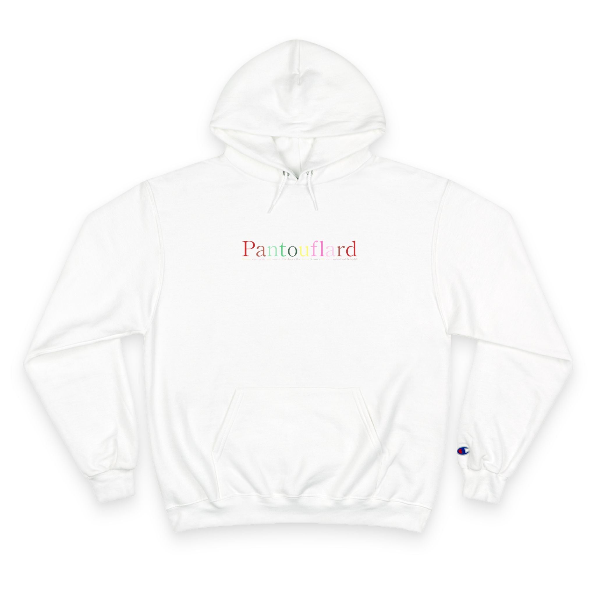 Old Money Aesthetic Champion Hoodie - Pantouflard Pastel Logo (Premium Powerblend Fleece)