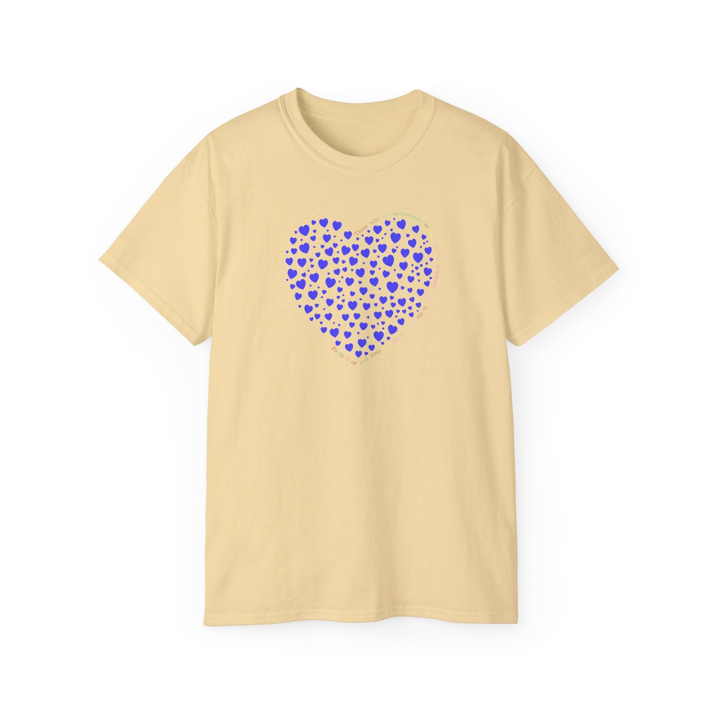 Blue Heart Unisex short sleeved T-shirt