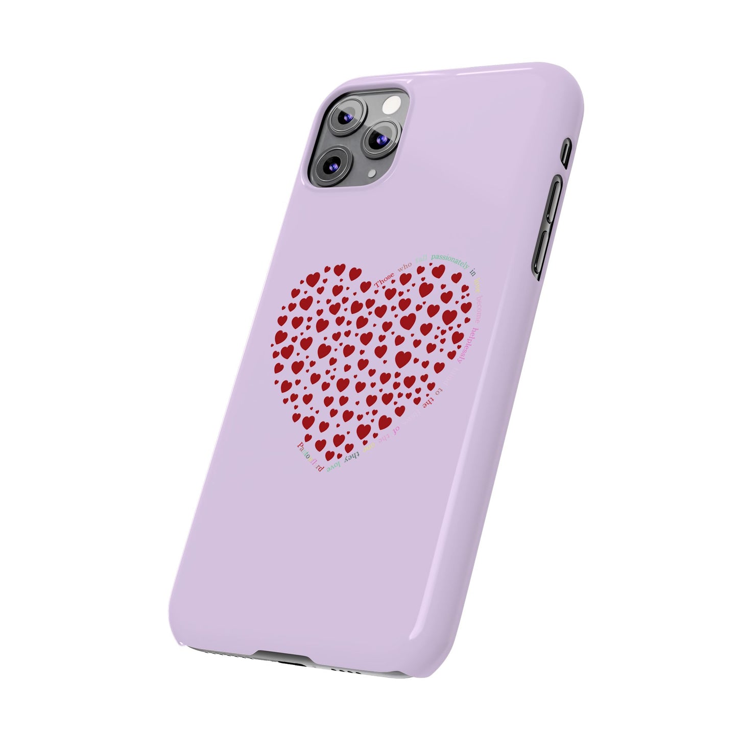 Funda delgada Red Heart para iPhone