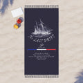 Navy Blue Pantouflard The Last Drift Ship 100% Polyester Boho Beach Cloth