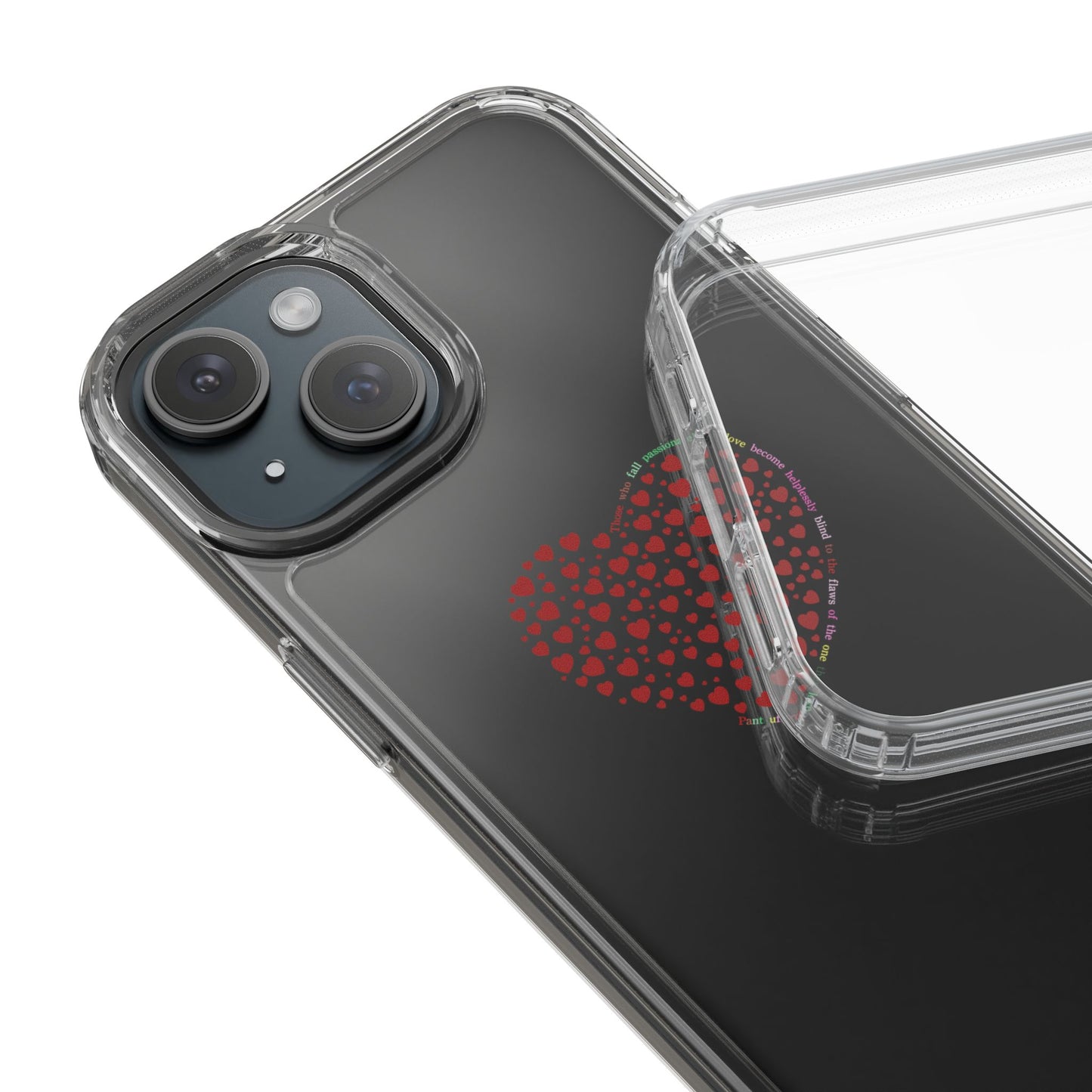 Red Heart Clear Phone Case