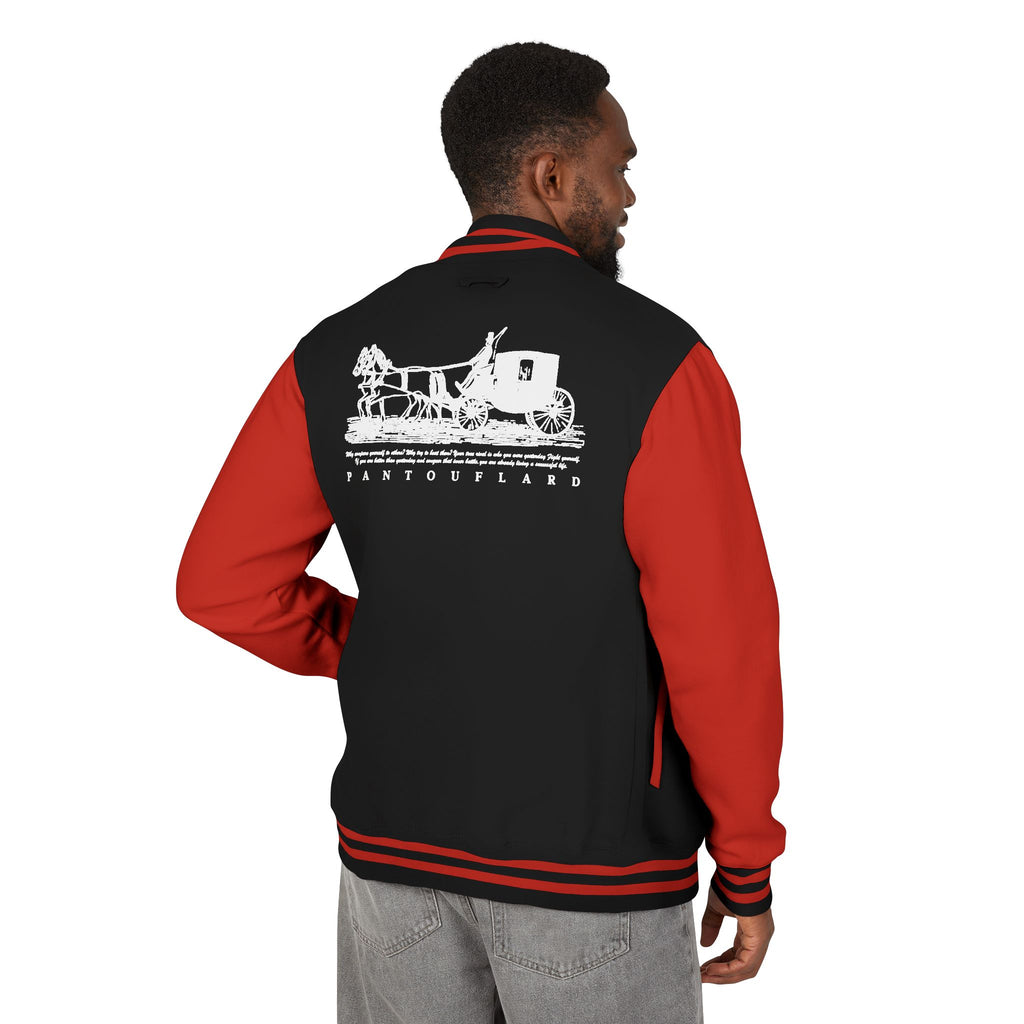 Unisex Navy Pantouflard Carriage Cotton Blend Jacket