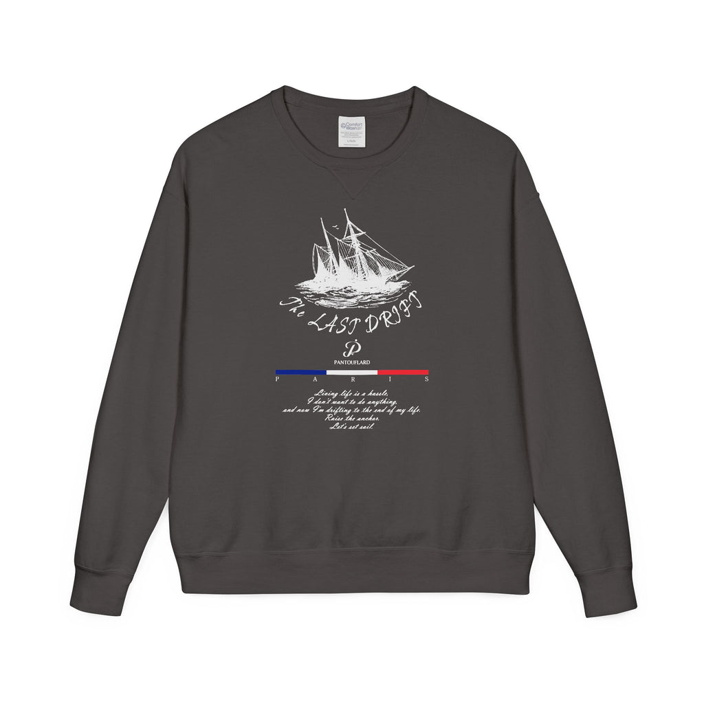 Old Money Nautical Heritage Crewneck - The Last Drift II (Paris Aesthetic Garment-Dyed Sweatshirt)