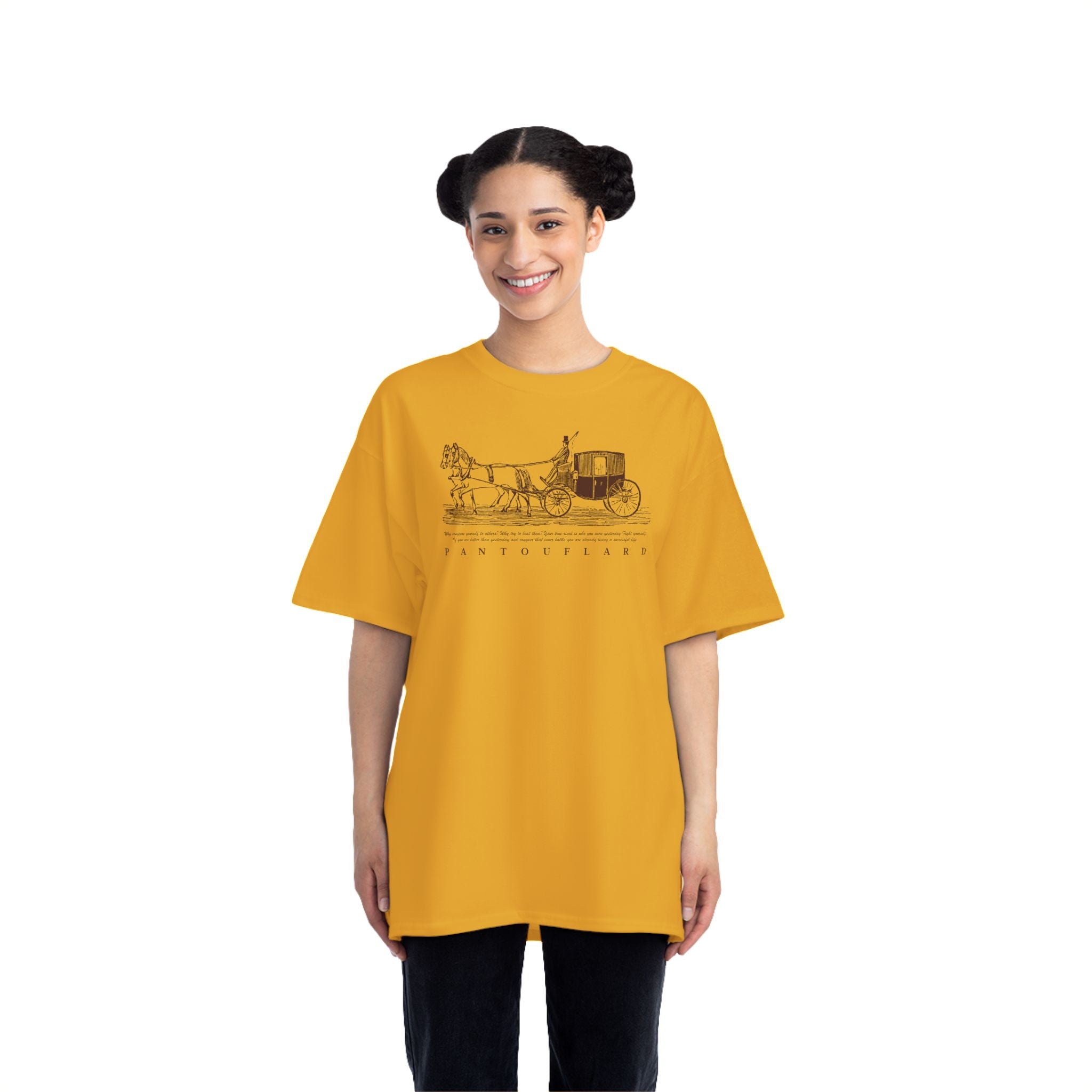 Unisex Burnt Orange Vintage Carriage Graphic 100% Cotton T-Shirt