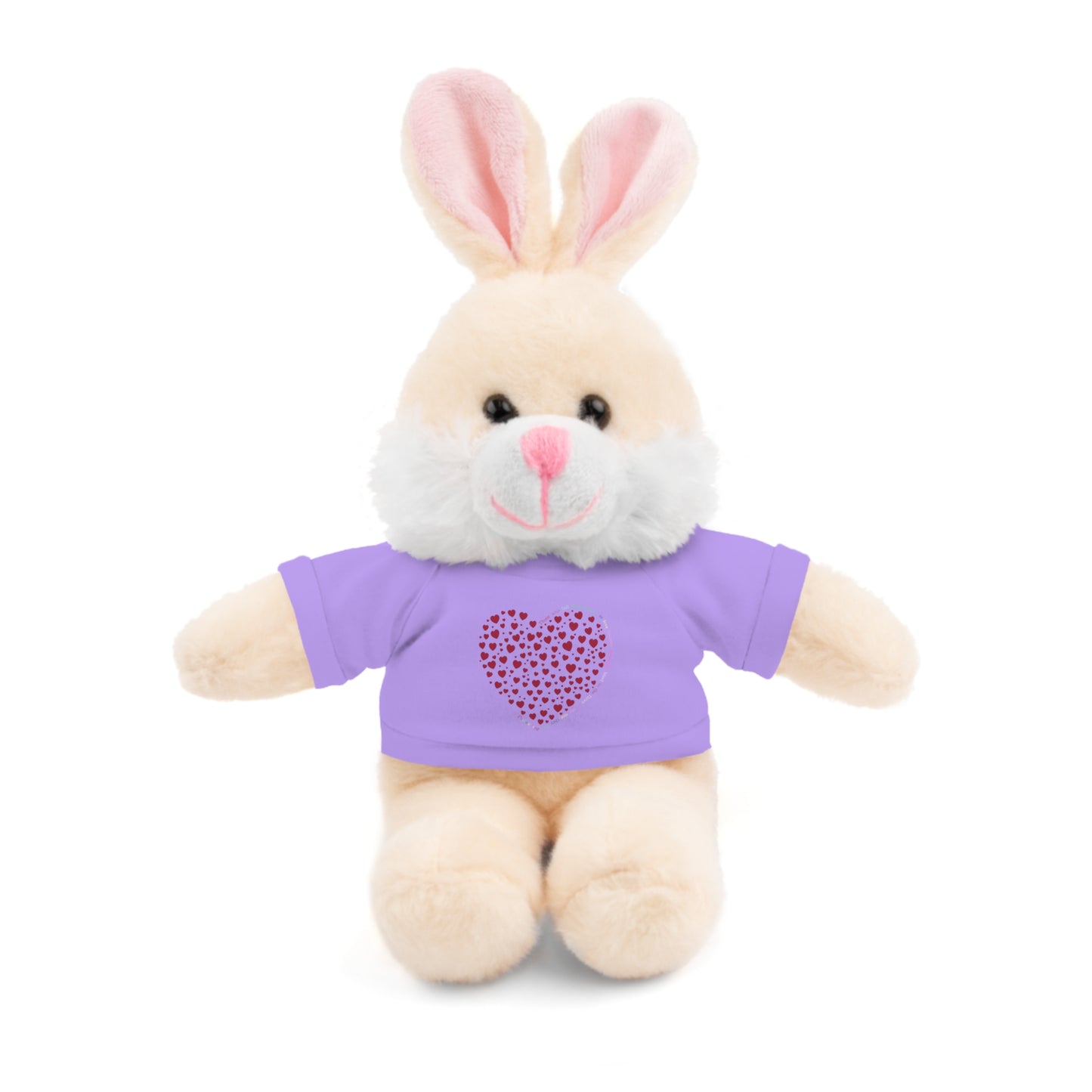 Personalized Stuffed Animal with Red Heart T-Shirt
