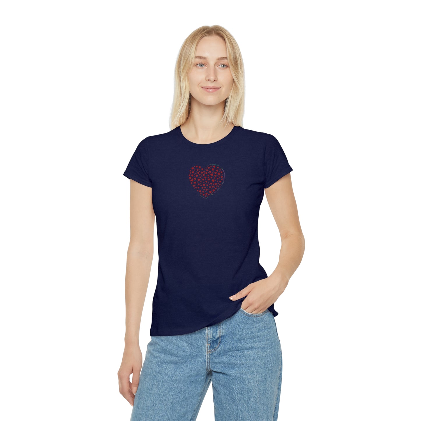 Slim fit Women's T-Shirt (Red Heart)