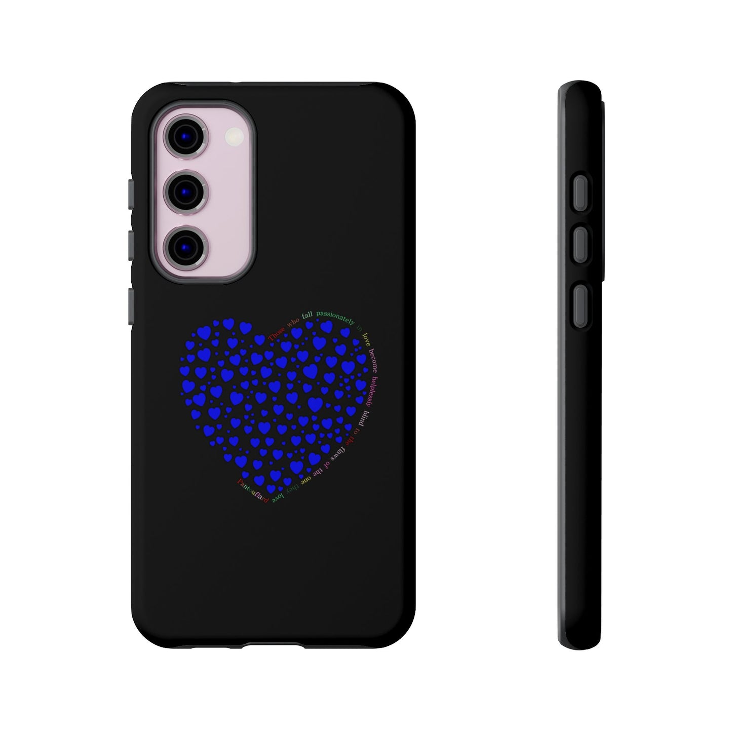 Fundas de corazón azul para teléfonos iPhone, Galaxy, Google Pixel (54 tipos)