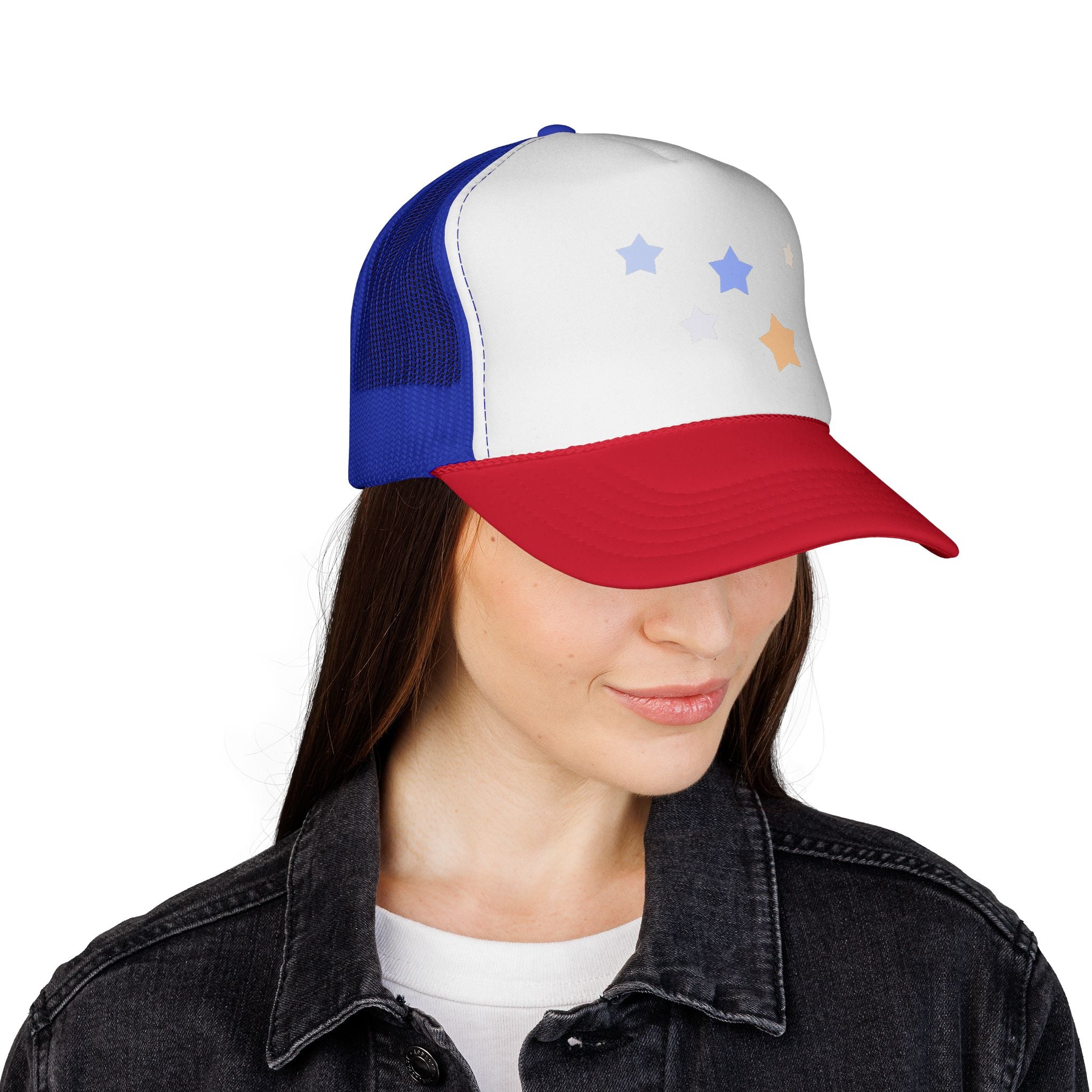Unisex Cassiopeia Star Print Polyester Trucker Cap