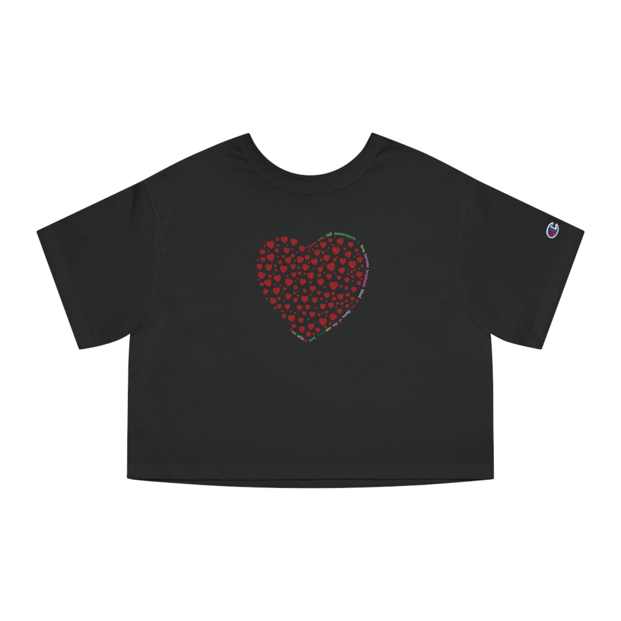 Champion® Simple Cropped T-Shirt (Rotes Herz)