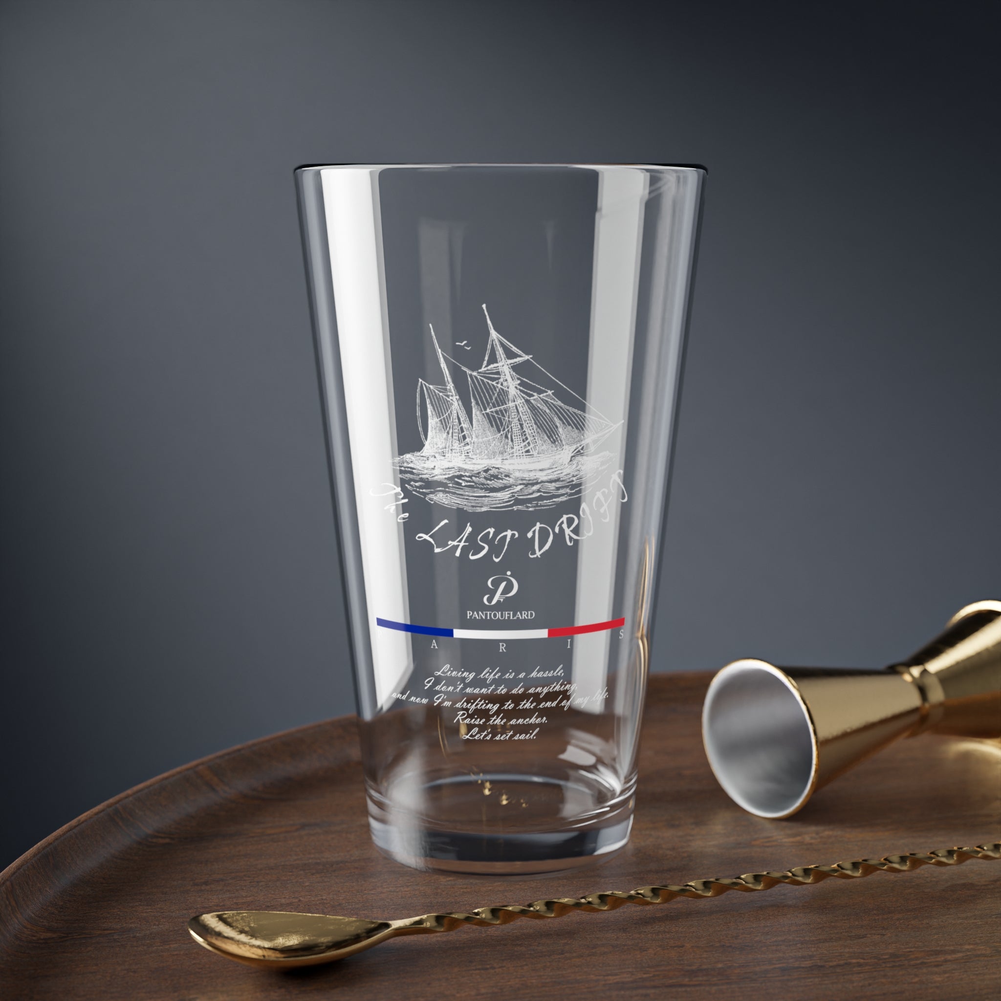 Clear Pantouflard 'The Last Drift' Nautical Solid Glass Mixer