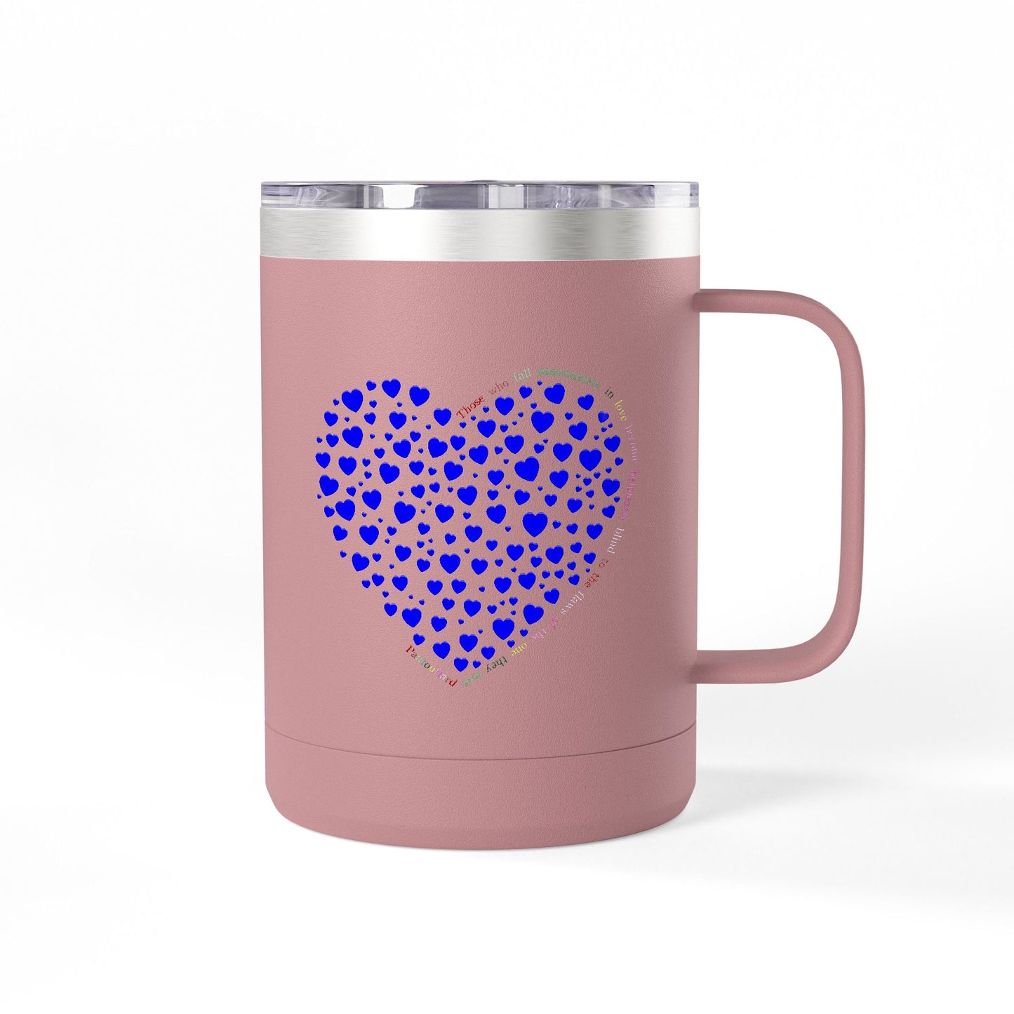 Blue Heart Coffee Mug Tumbler, Personalized Mug
