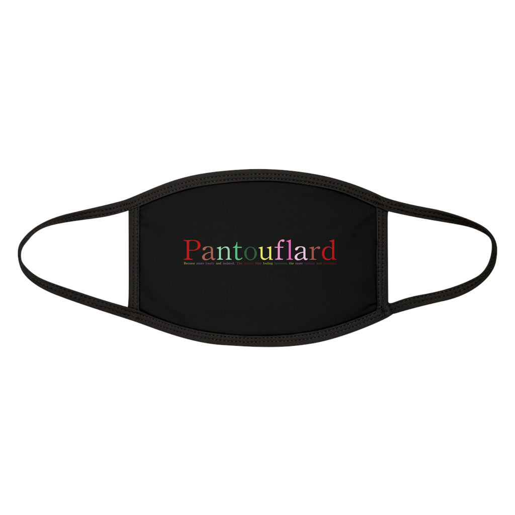 Pantouflard Typography Print Mixed-Fabric Face Mask