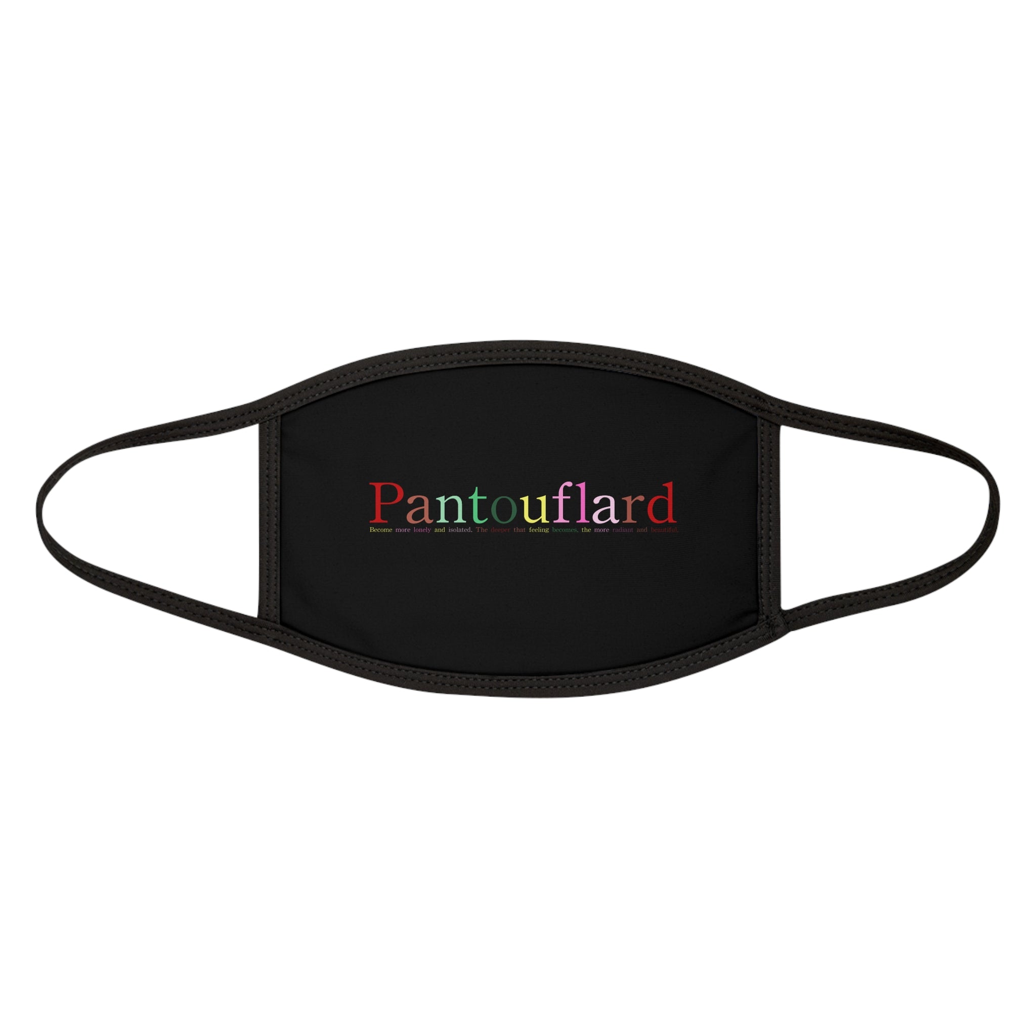 Pantouflard Typography Print Mixed-Fabric Face Mask