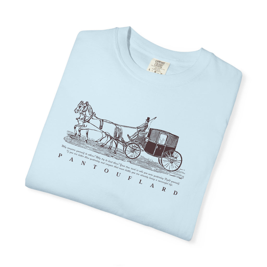 Unisex Burnt Orange Vintage Horse Carriage 100% Cotton T-shirt