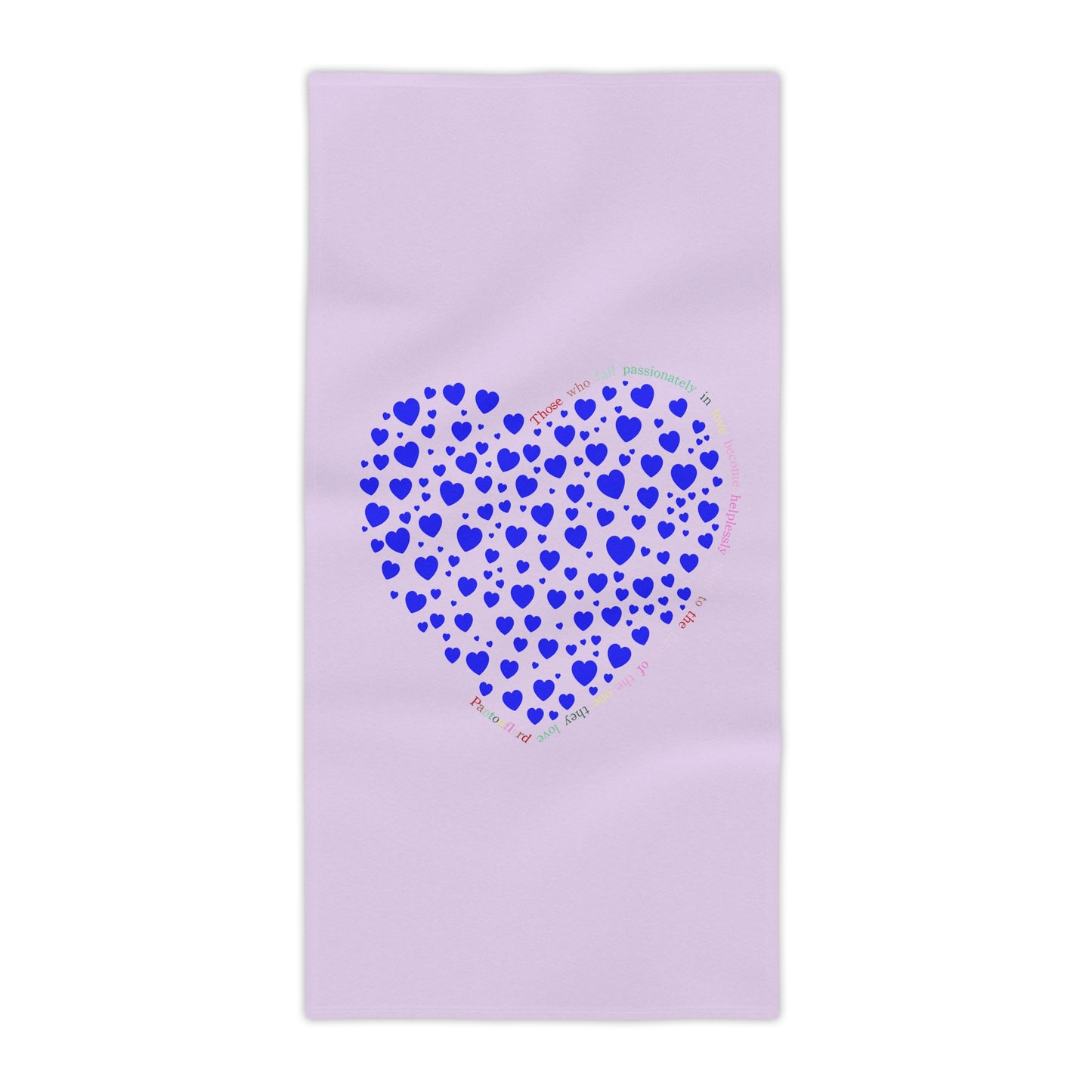 Beach Towels with Blue Heart Design , Cute Summer Accessories, Beach Day Essentials