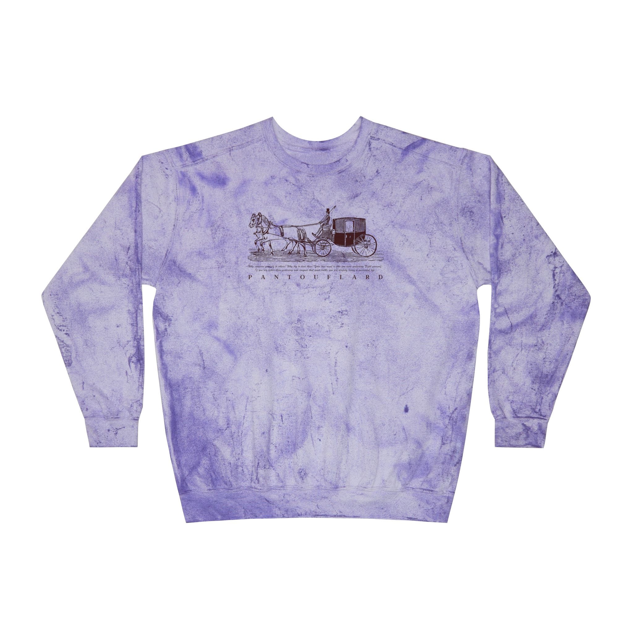 Old Money Equestrian Mineral Wash Crewneck - The Timeless Carriage II (Comfort Colors Color Blast)