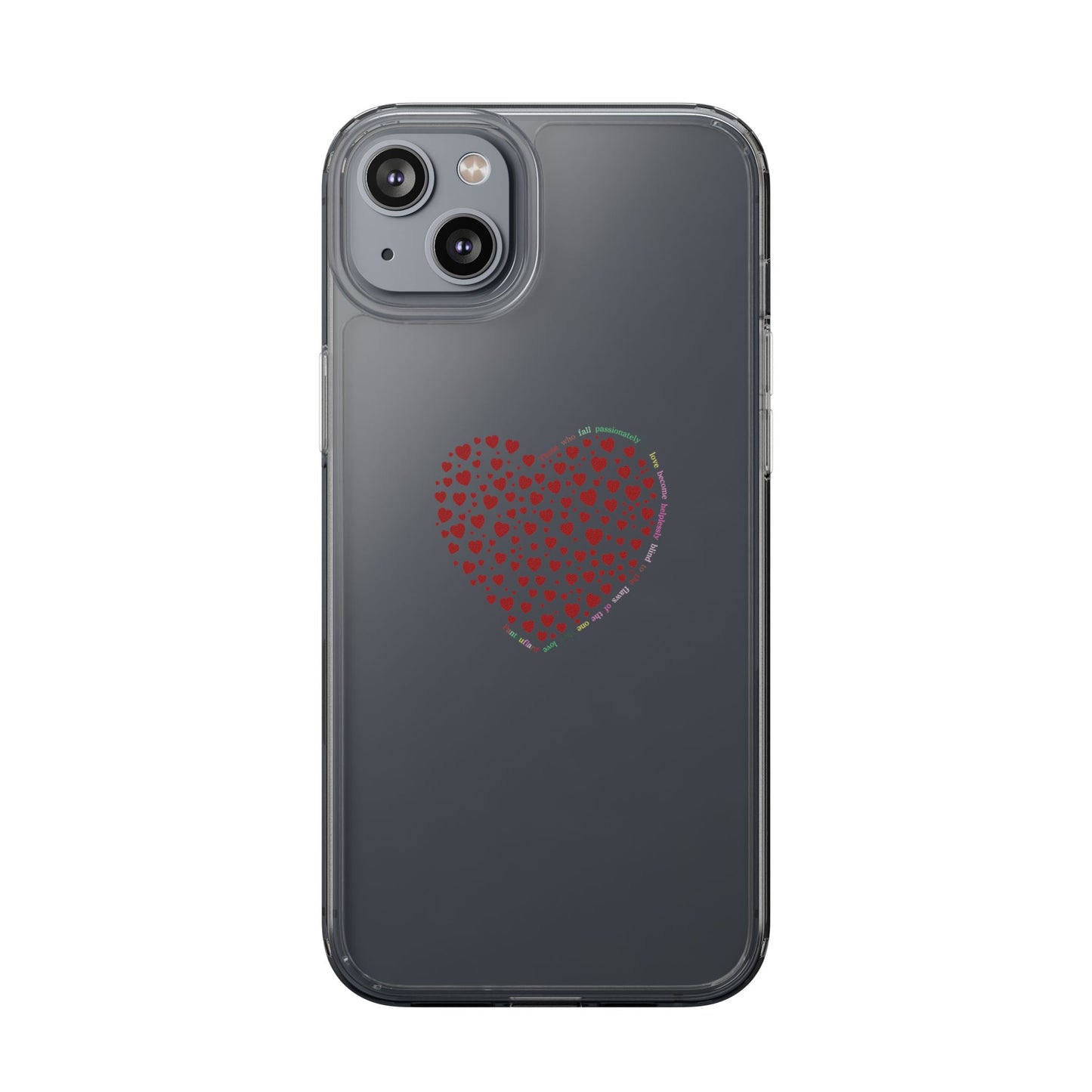 Red Heart Clear Phone Case