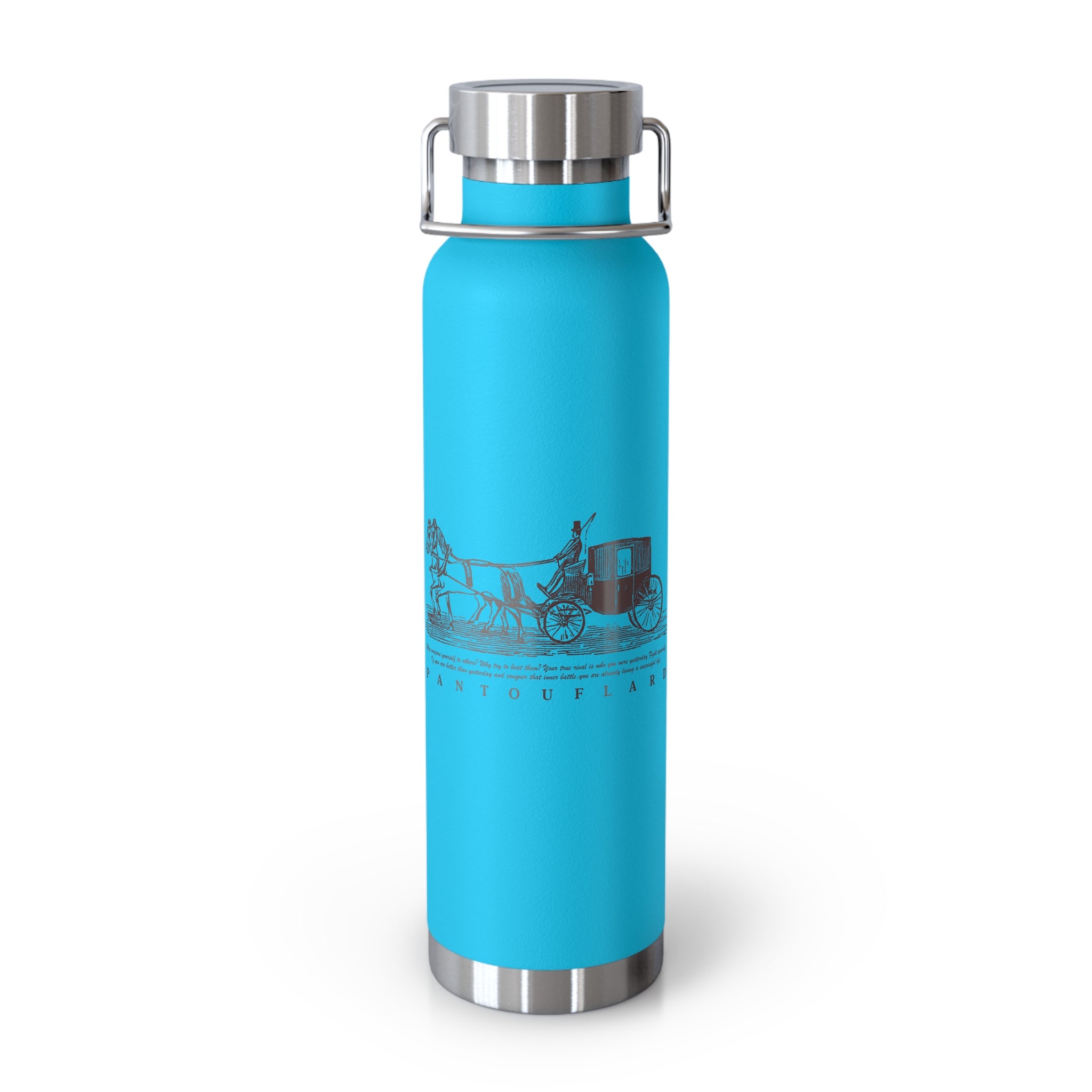 Orange Vintage Carriage Quote 22oz Copper Vacuum Insulated Bottle