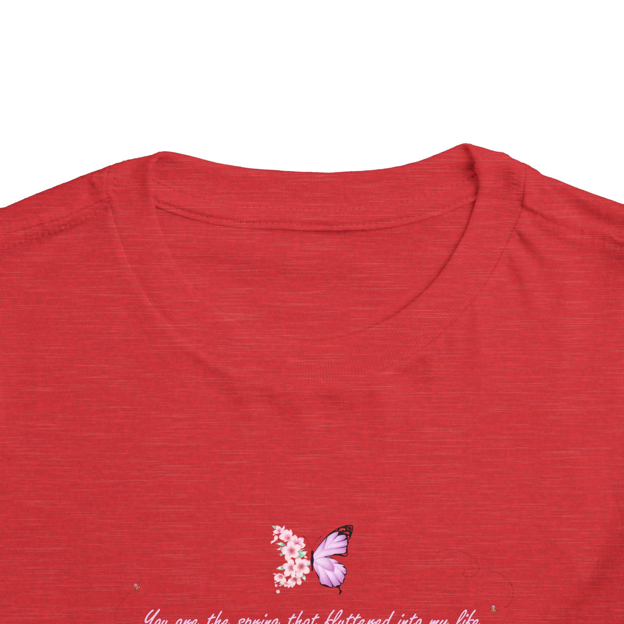 Toddler Yellow Floral Butterfly Spring Quote 100% Cotton Short Sleeve Tee