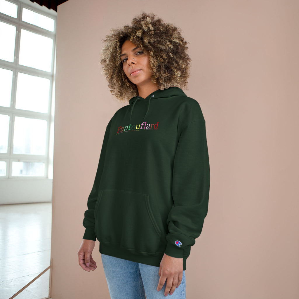 Old Money Aesthetic Champion Hoodie - Pantouflard Pastel Logo (Premium Powerblend Fleece)
